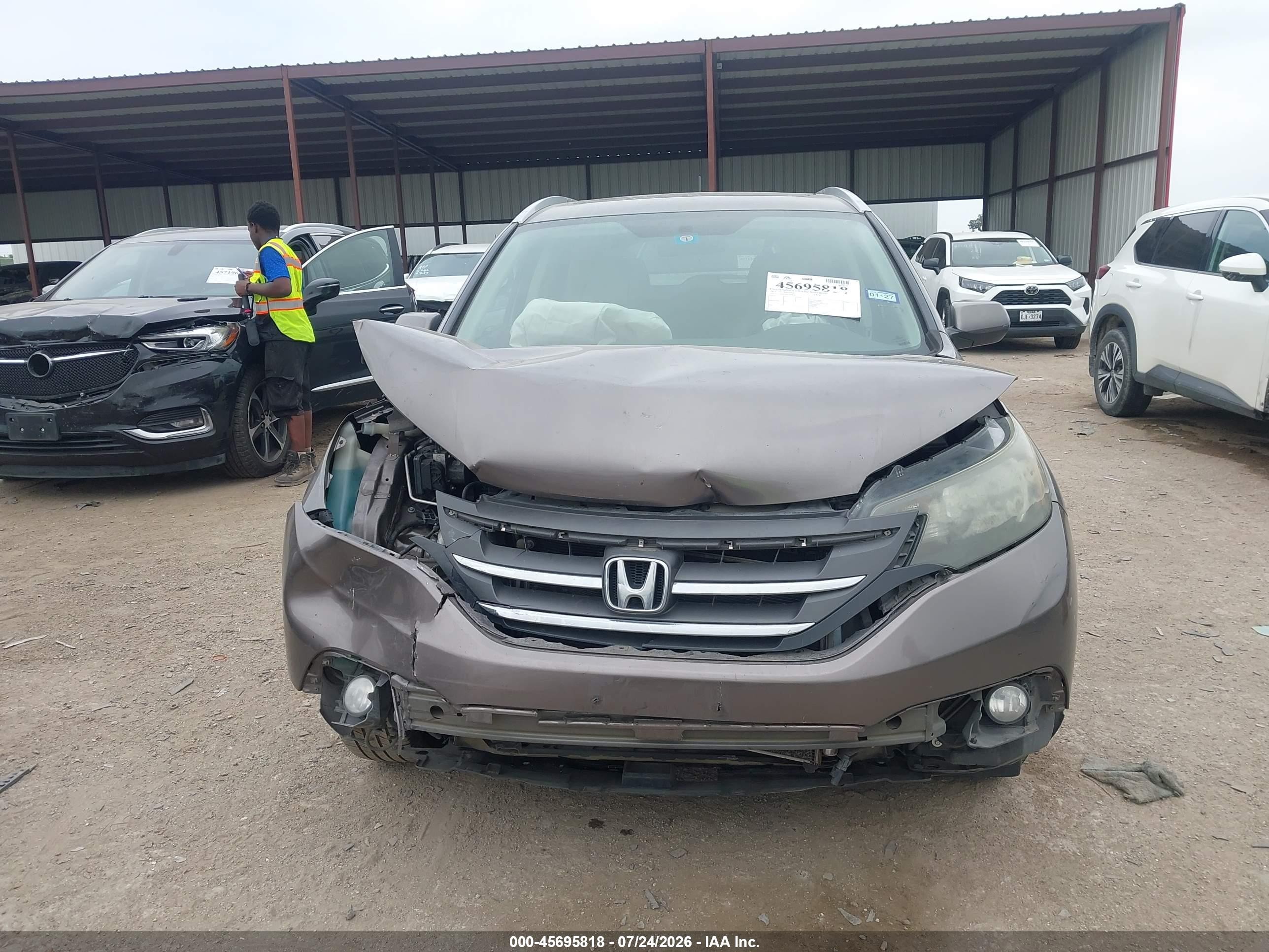 2012 Honda Cr-v Ex-l Gray vin: 5J6RM3H76CL000810