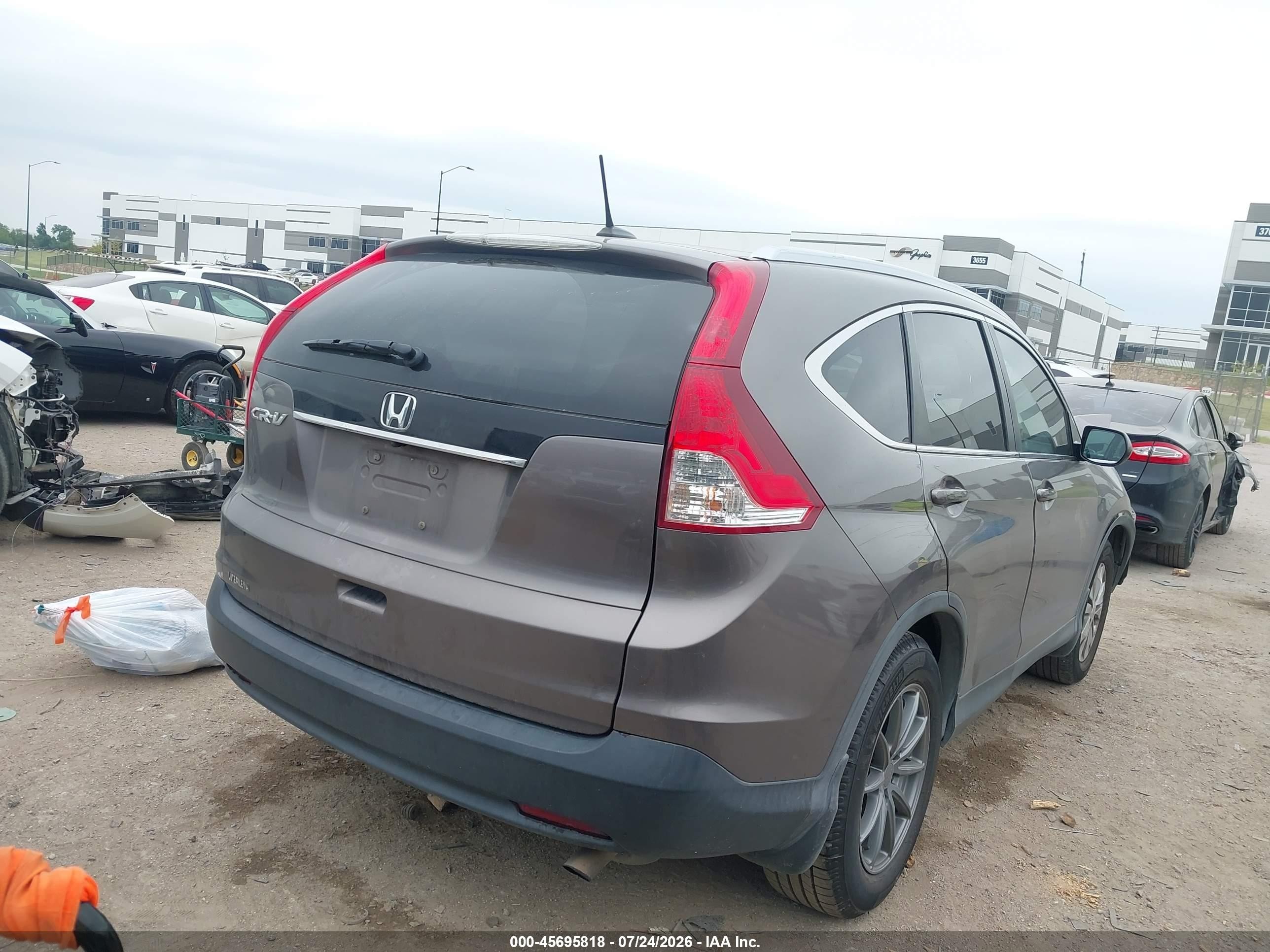 2012 Honda Cr-v Ex-l Gray vin: 5J6RM3H76CL000810