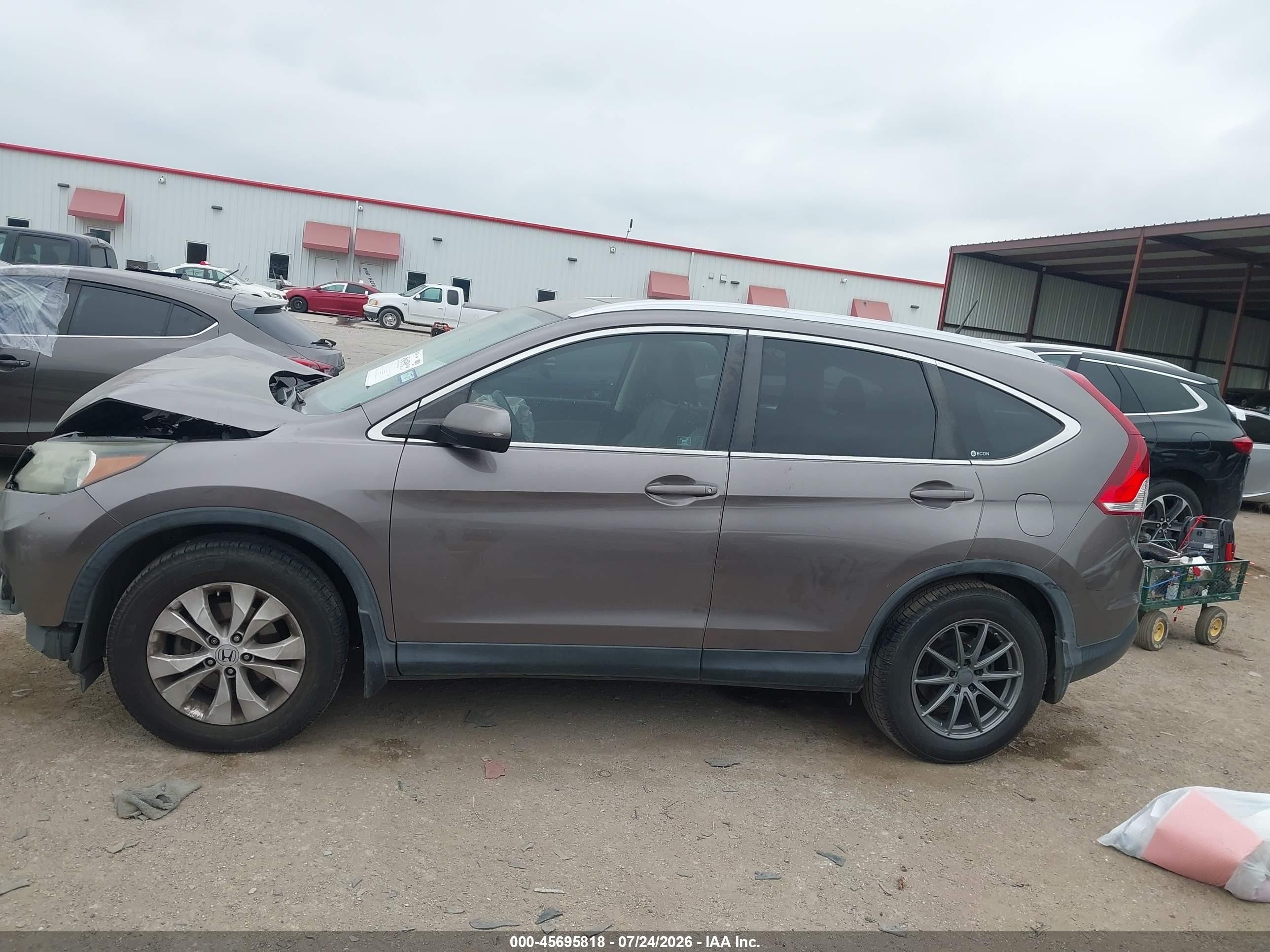 2012 Honda Cr-v Ex-l Gray vin: 5J6RM3H76CL000810