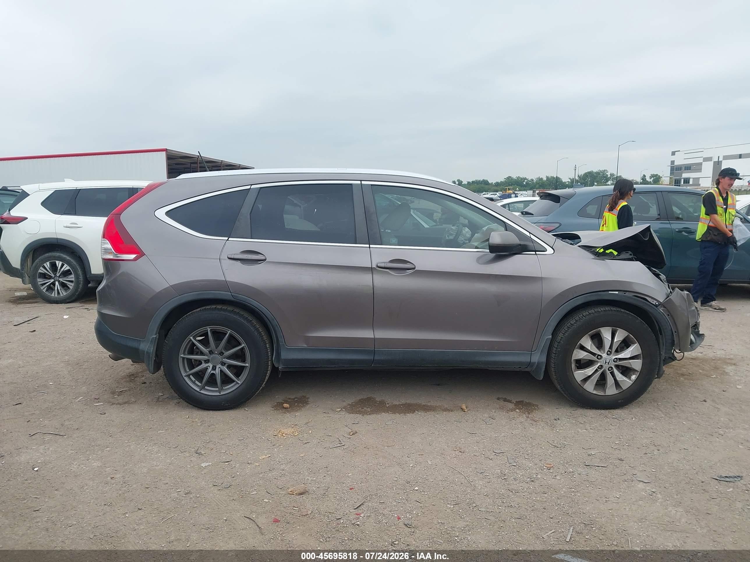 2012 Honda Cr-v Ex-l Gray vin: 5J6RM3H76CL000810