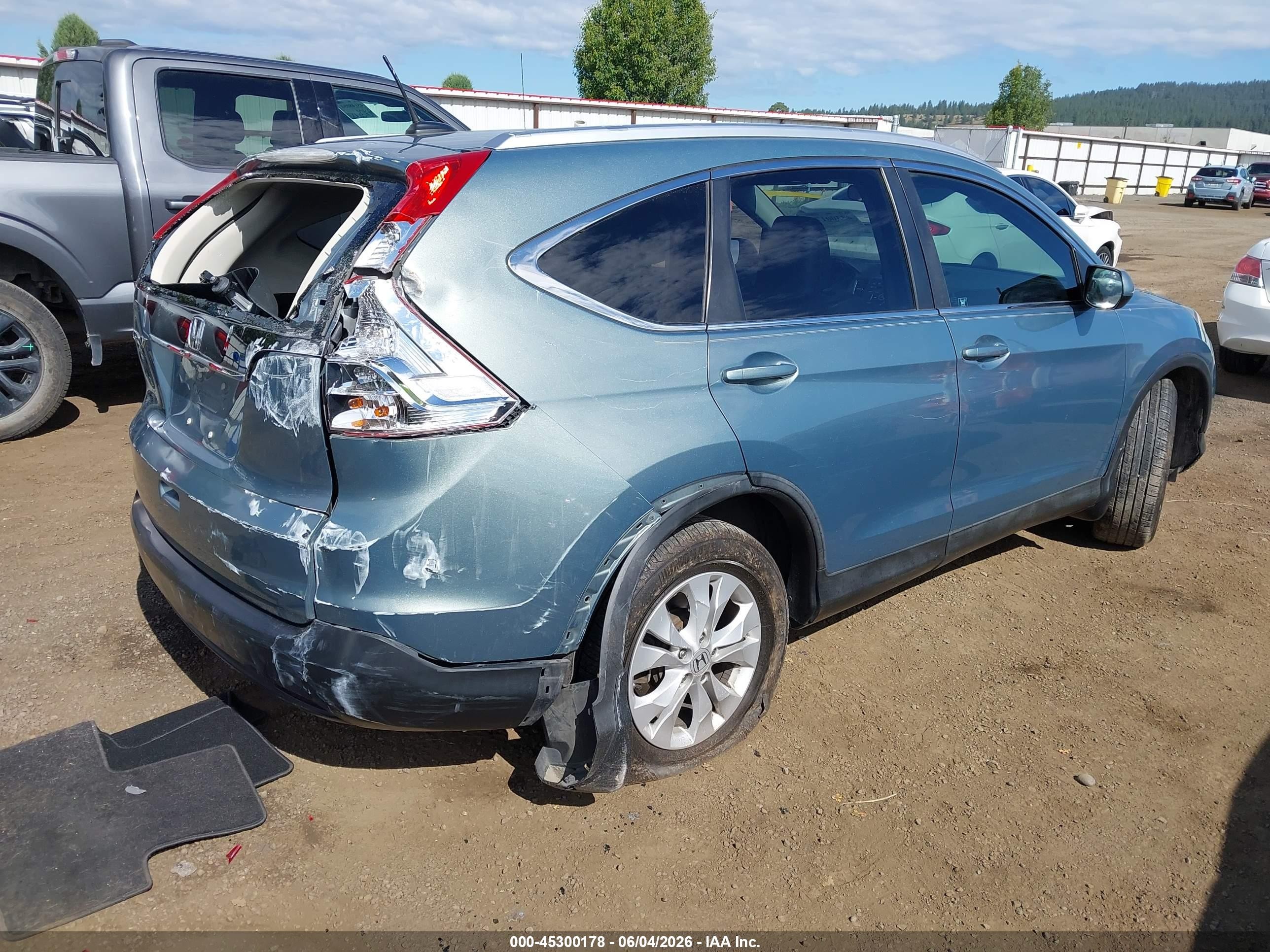 2012 Honda Cr-v Ex-l Зеленый vin: 5J6RM3H76CL007935