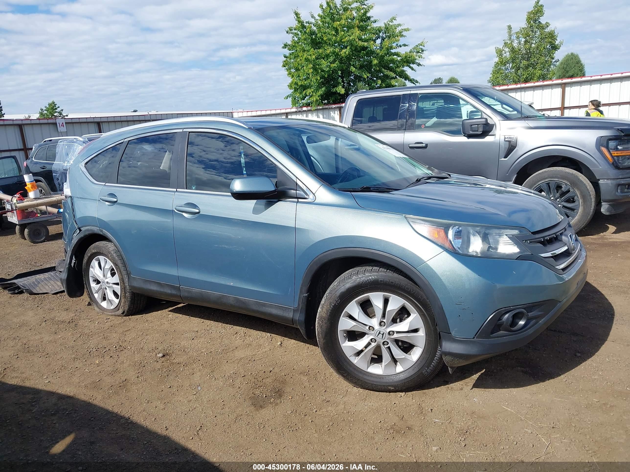 2012 Honda Cr-v Ex-l Зеленый vin: 5J6RM3H76CL007935