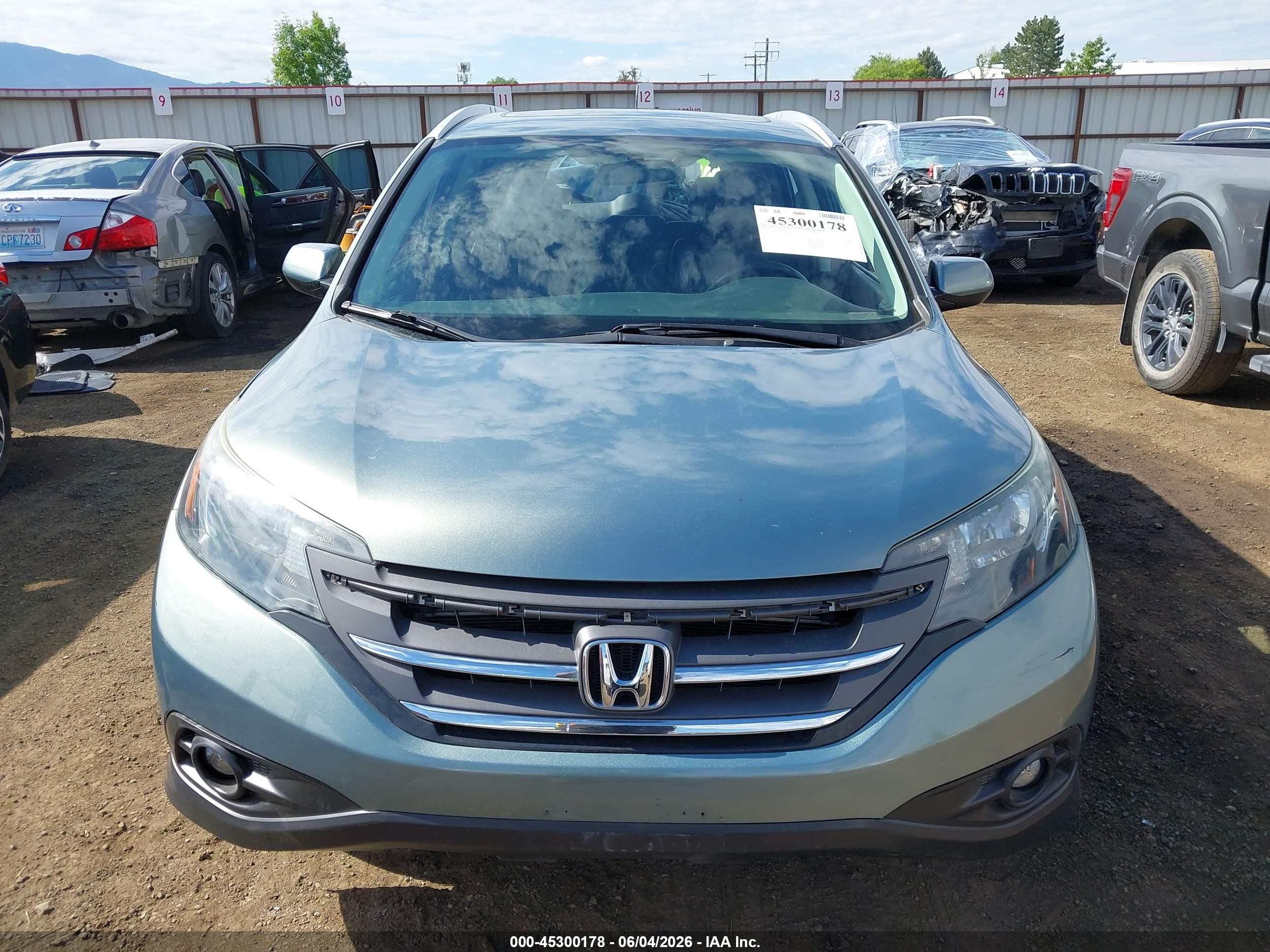2012 Honda Cr-v Ex-l Зеленый vin: 5J6RM3H76CL007935