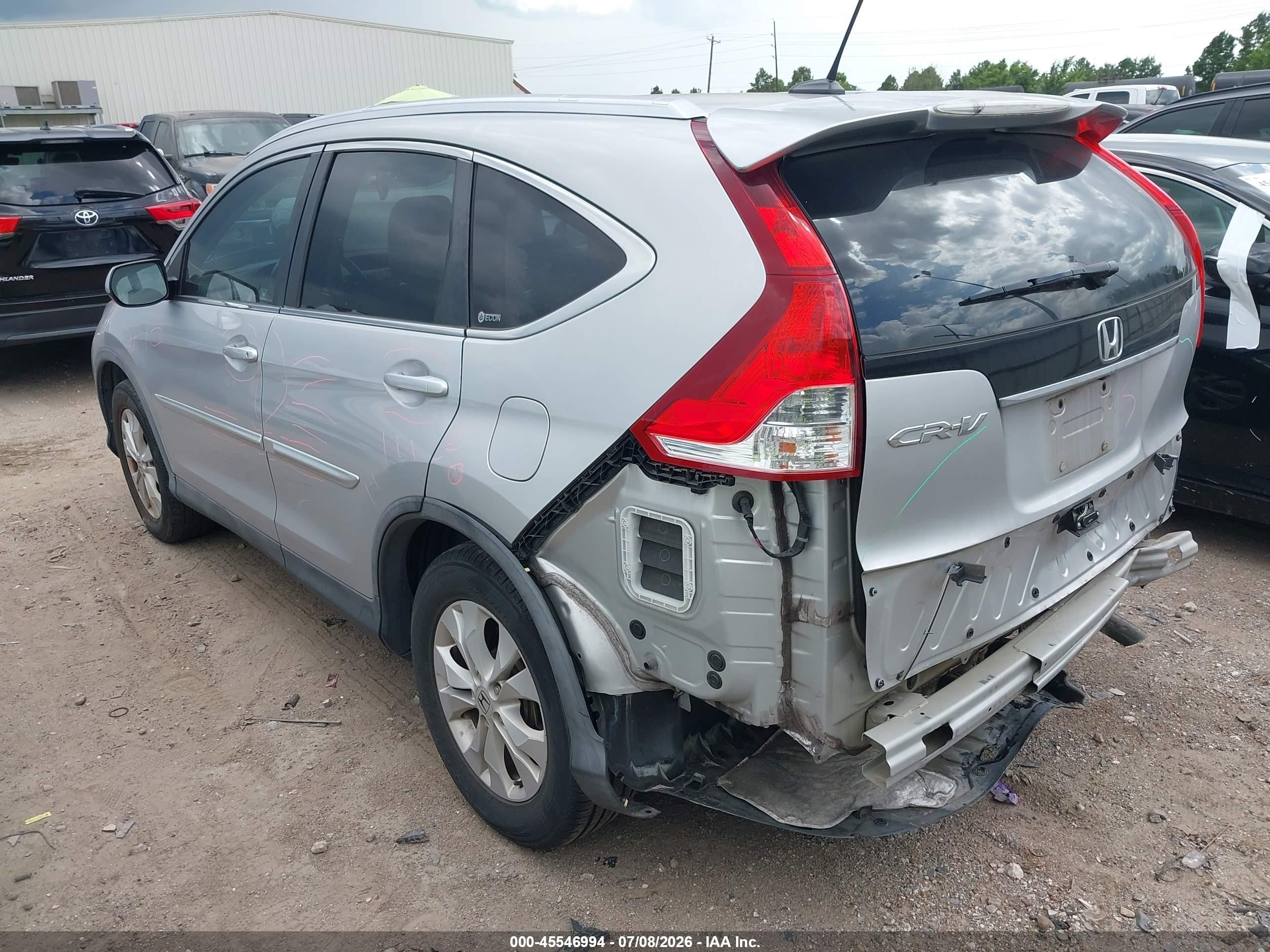 2012 Honda Cr-v Ex-l Silver vin: 5J6RM3H76CL021818