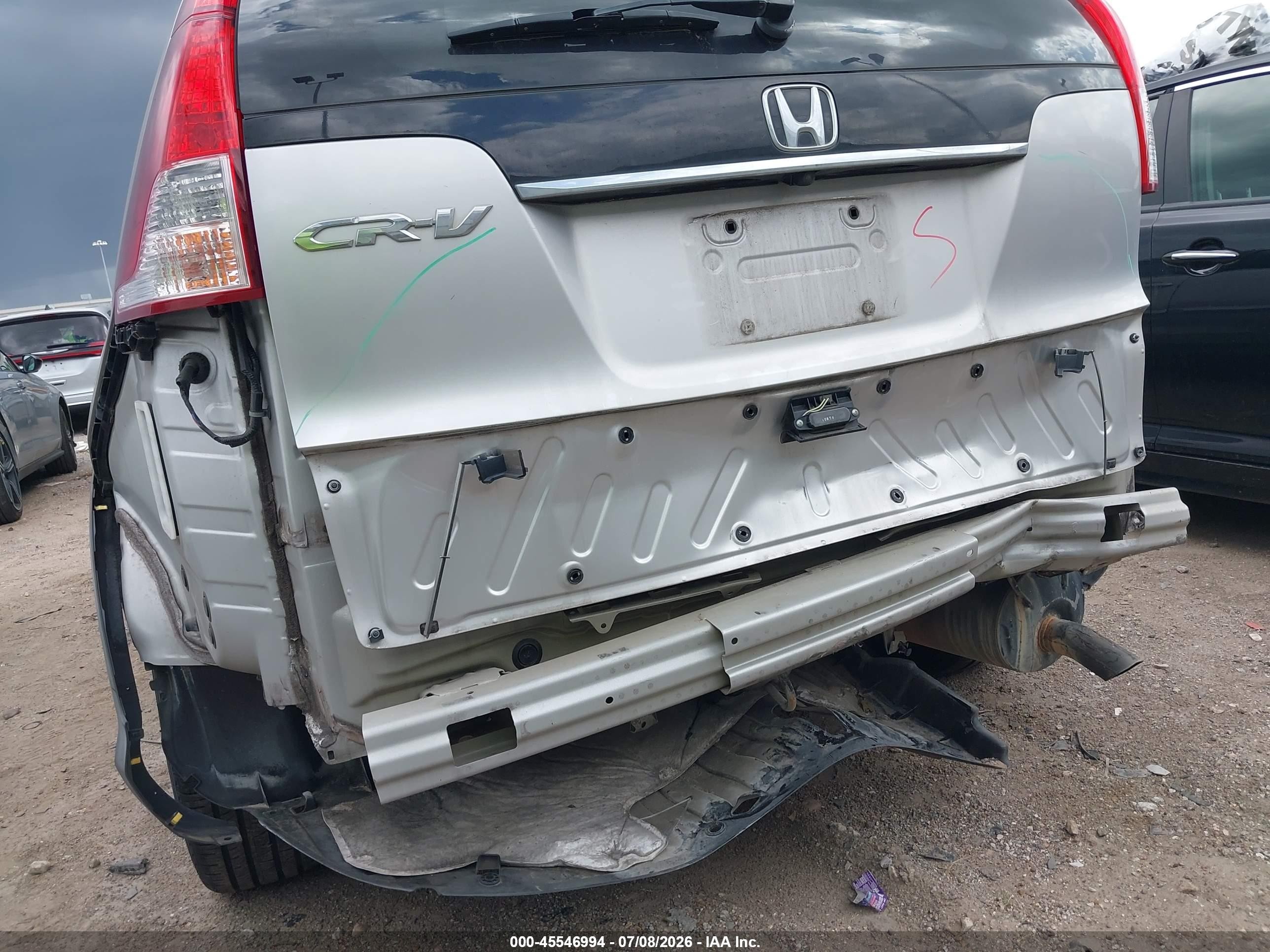 2012 Honda Cr-v Ex-l Silver vin: 5J6RM3H76CL021818