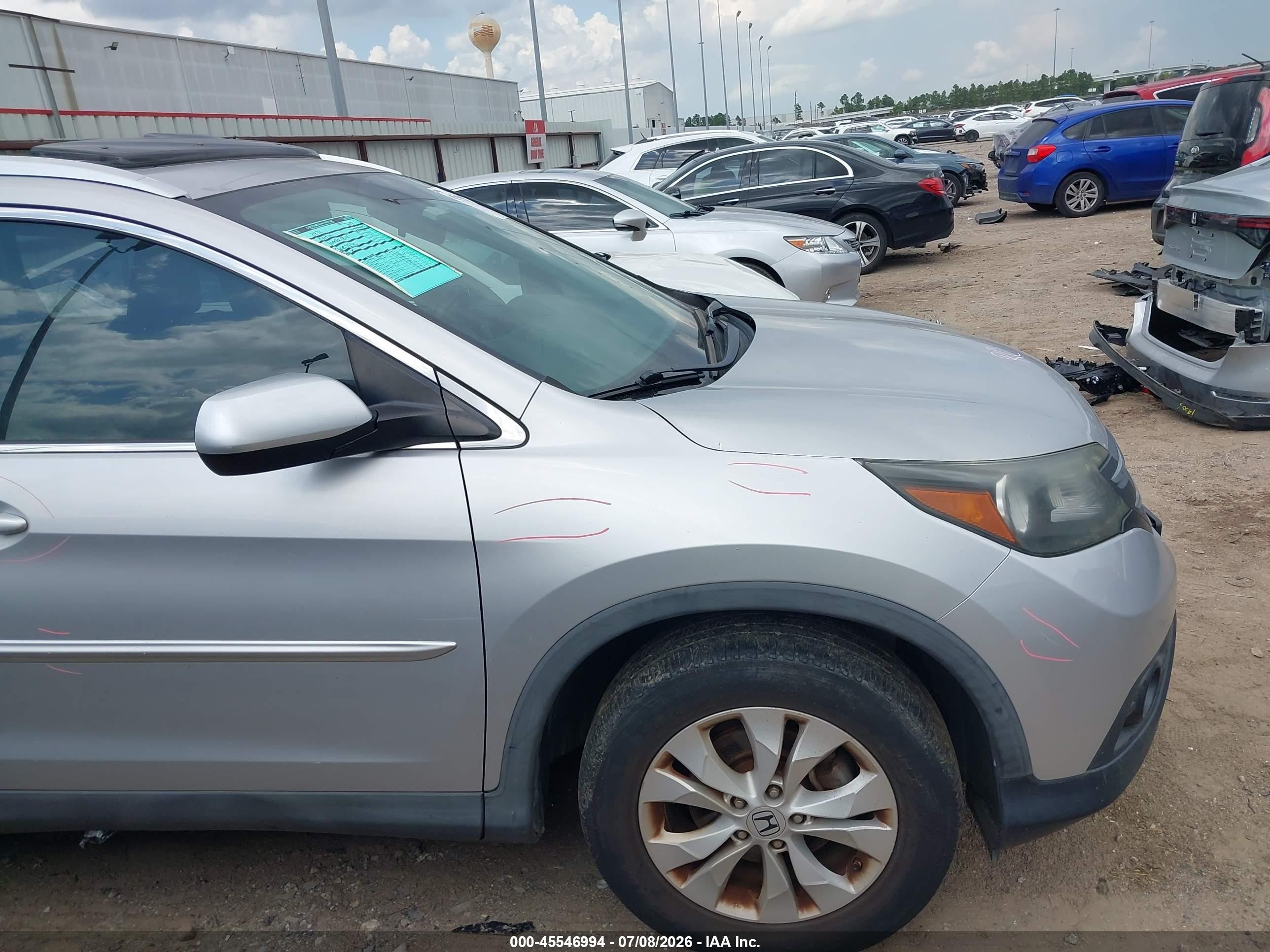 2012 Honda Cr-v Ex-l Silver vin: 5J6RM3H76CL021818