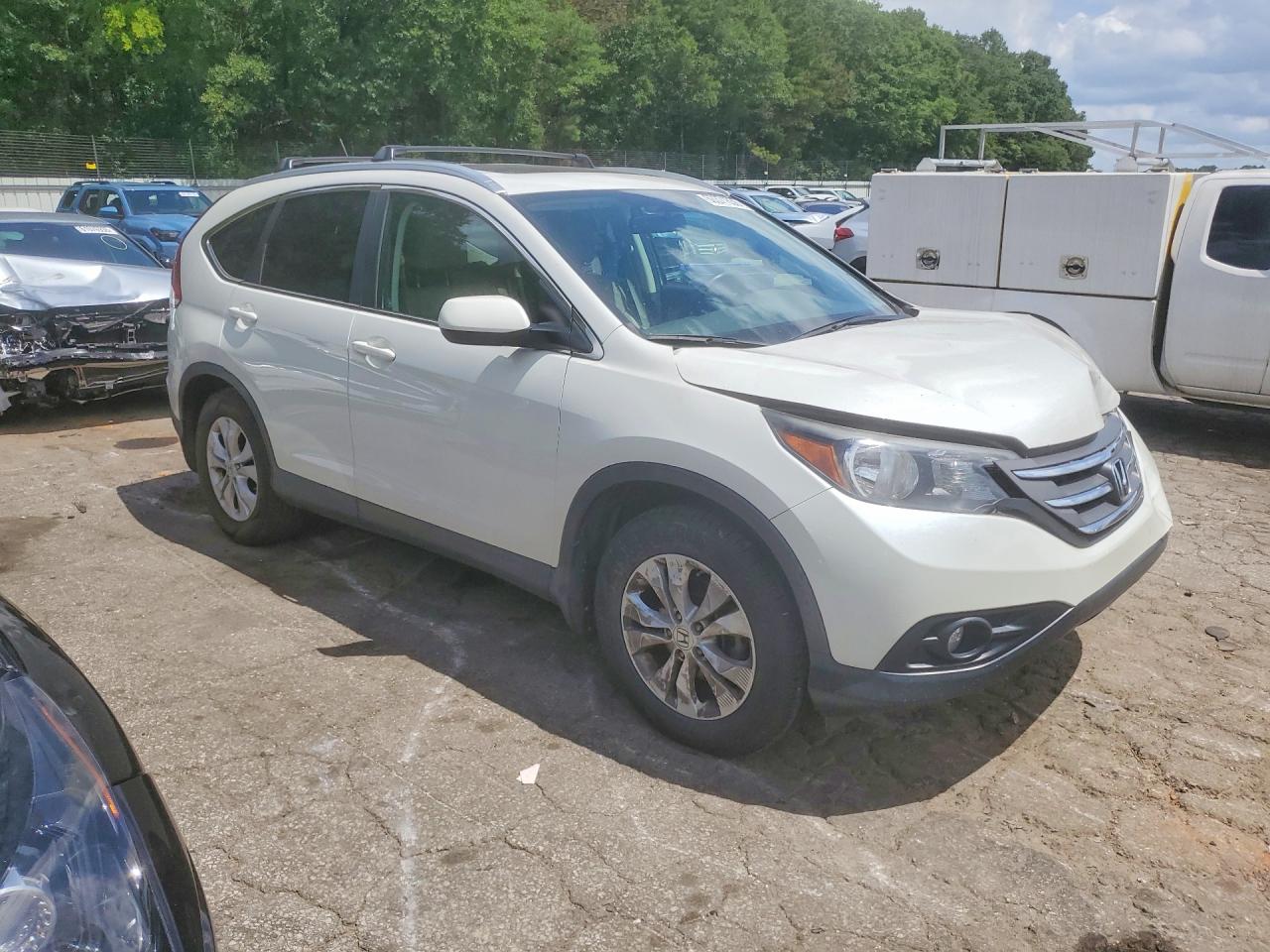 2012 Honda Cr-v Exl White vin: 5J6RM3H76CL033936