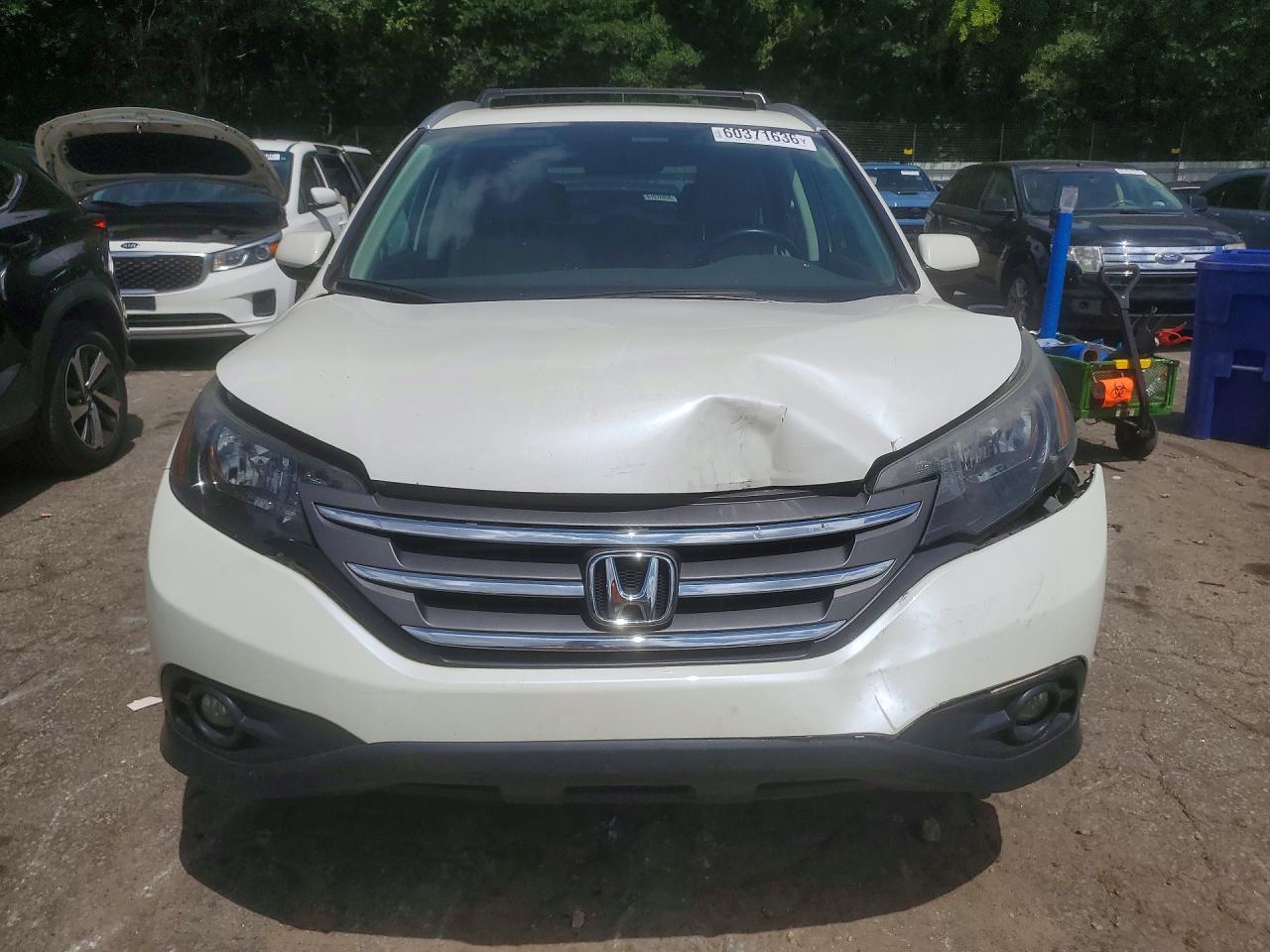 2012 Honda Cr-v Exl White vin: 5J6RM3H76CL033936