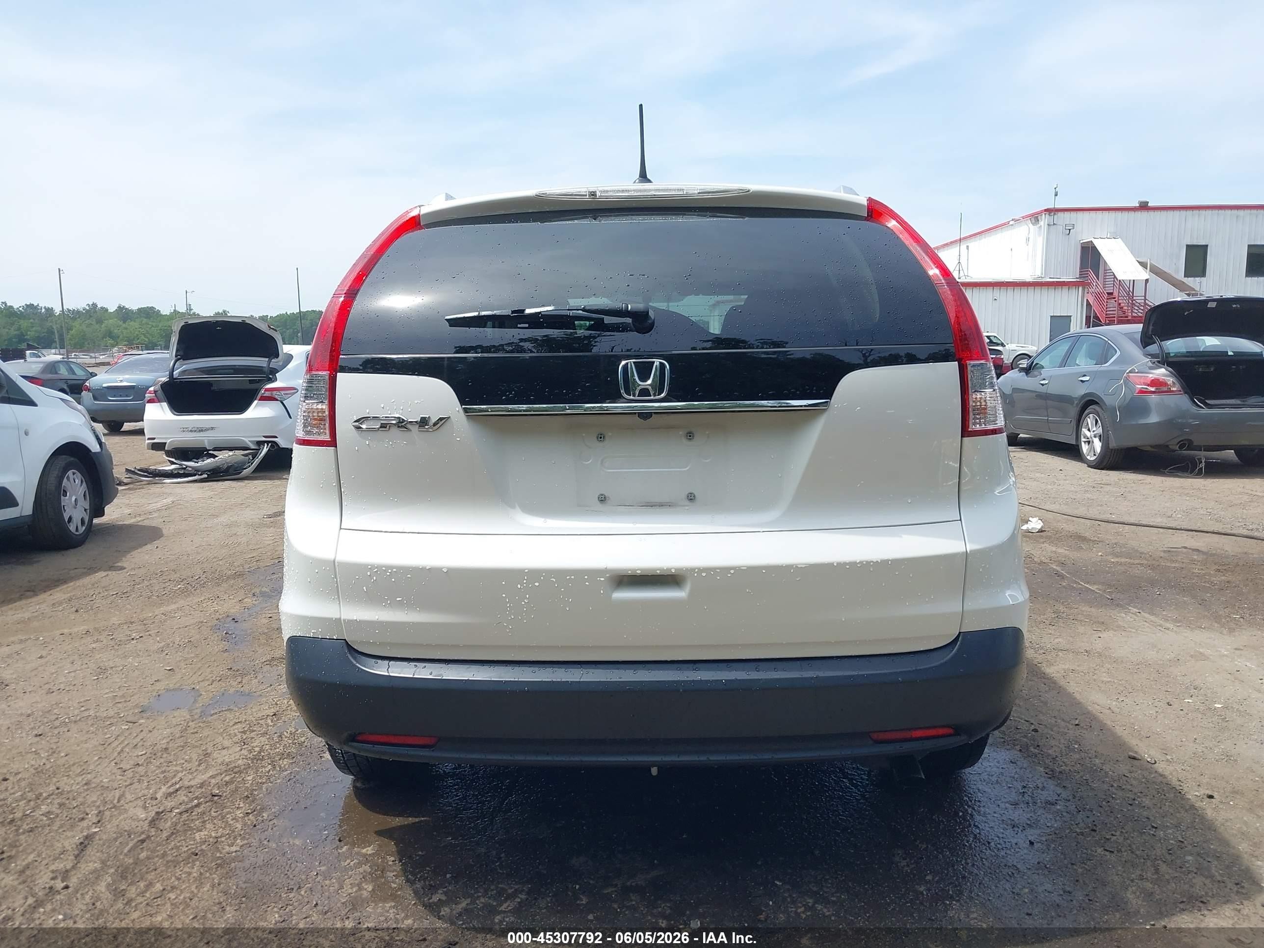 2012 Honda Cr-v Ex-l White vin: 5J6RM3H76CL043589