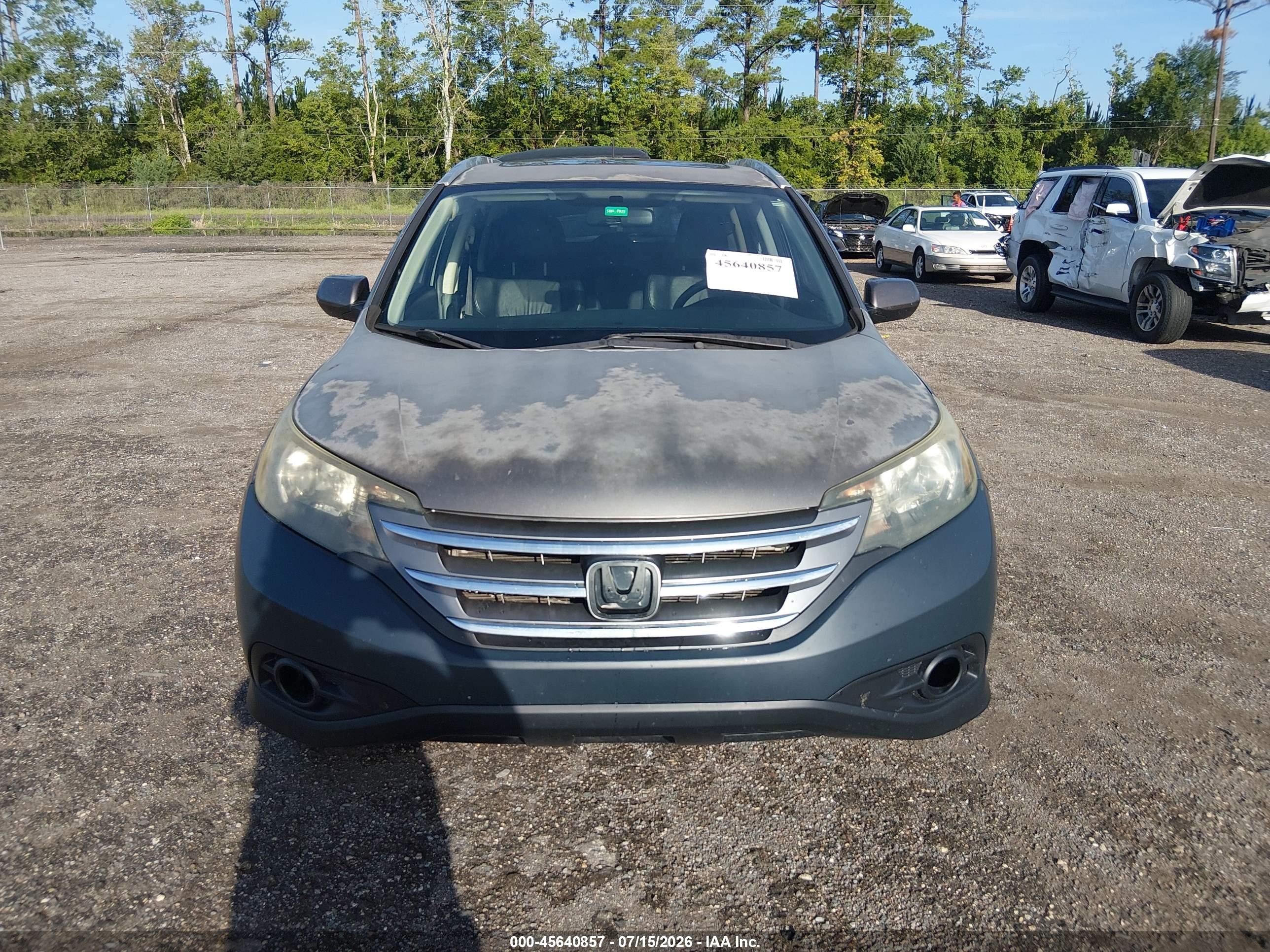 2013 Honda Cr-v Ex-l Серый vin: 5J6RM3H76DL006981