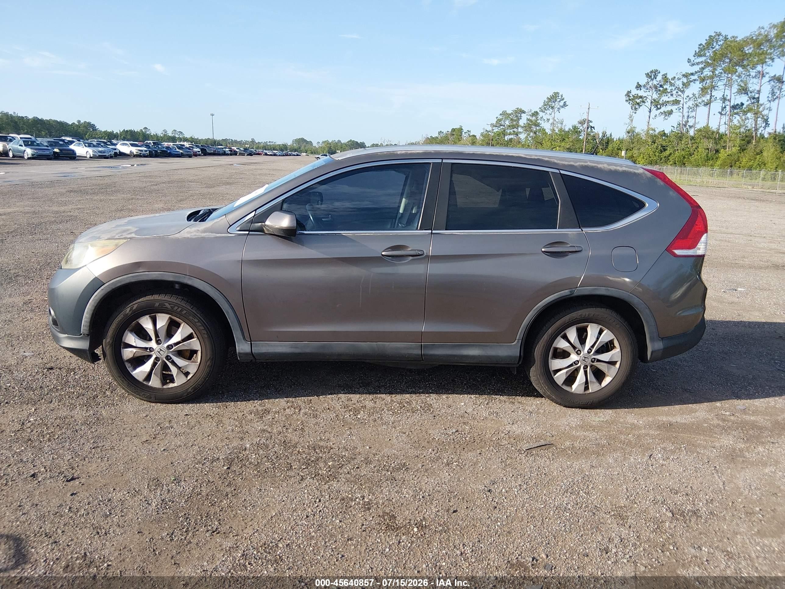 2013 Honda Cr-v Ex-l Серый vin: 5J6RM3H76DL006981