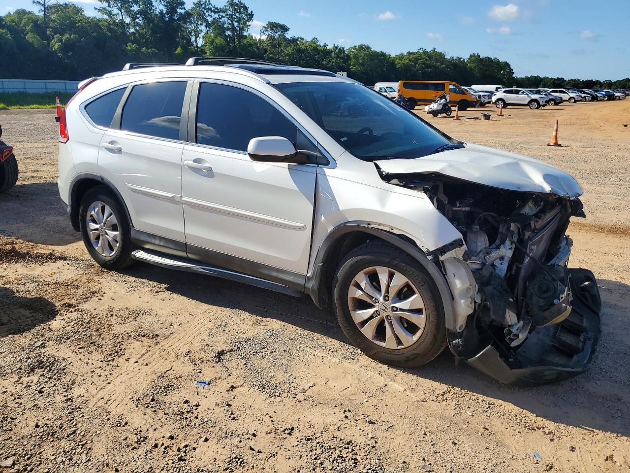 2013 Honda Cr-v Exl White vin: 5J6RM3H76DL015163