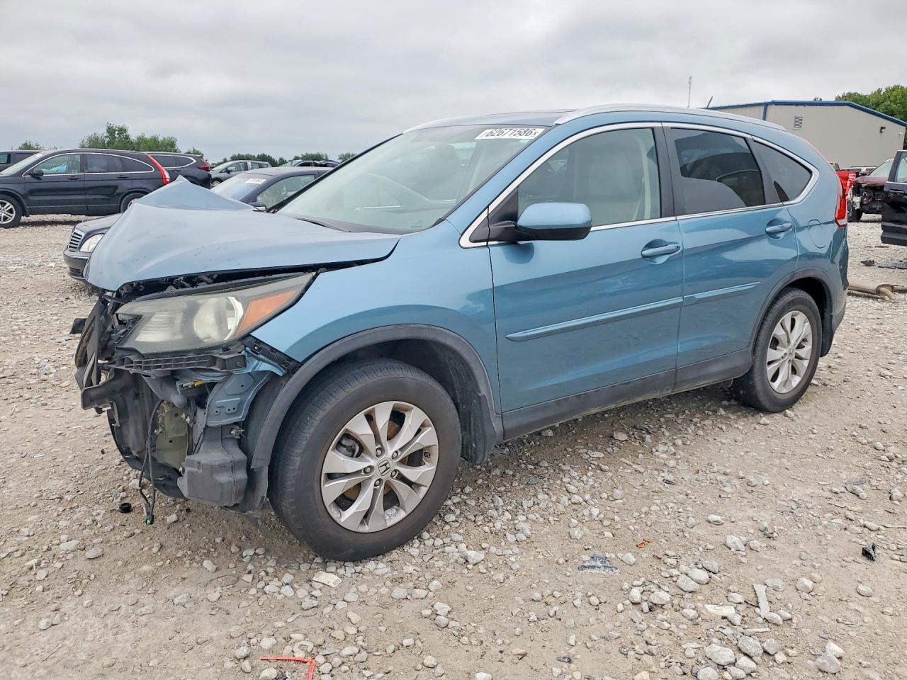 2013 Honda Cr-v Exl Blue vin: 5J6RM3H76DL023408
