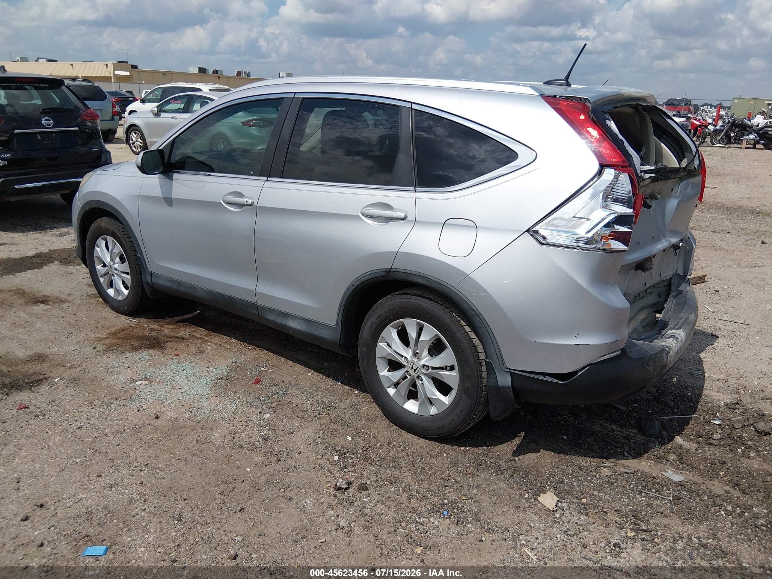 2013 Honda Cr-v Ex-l Silver vin: 5J6RM3H76DL028334