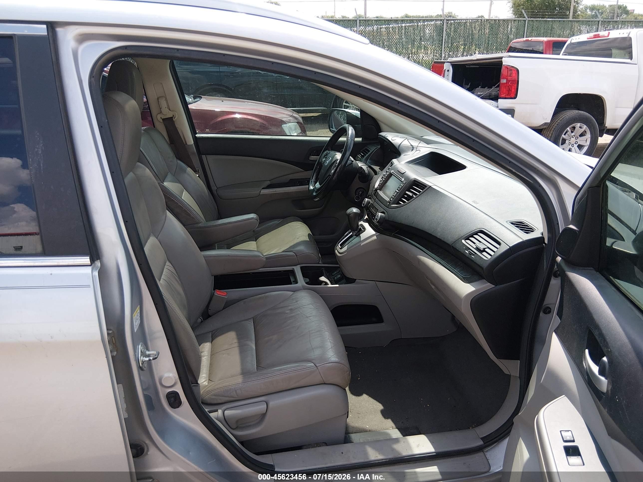 2013 Honda Cr-v Ex-l Silver vin: 5J6RM3H76DL028334