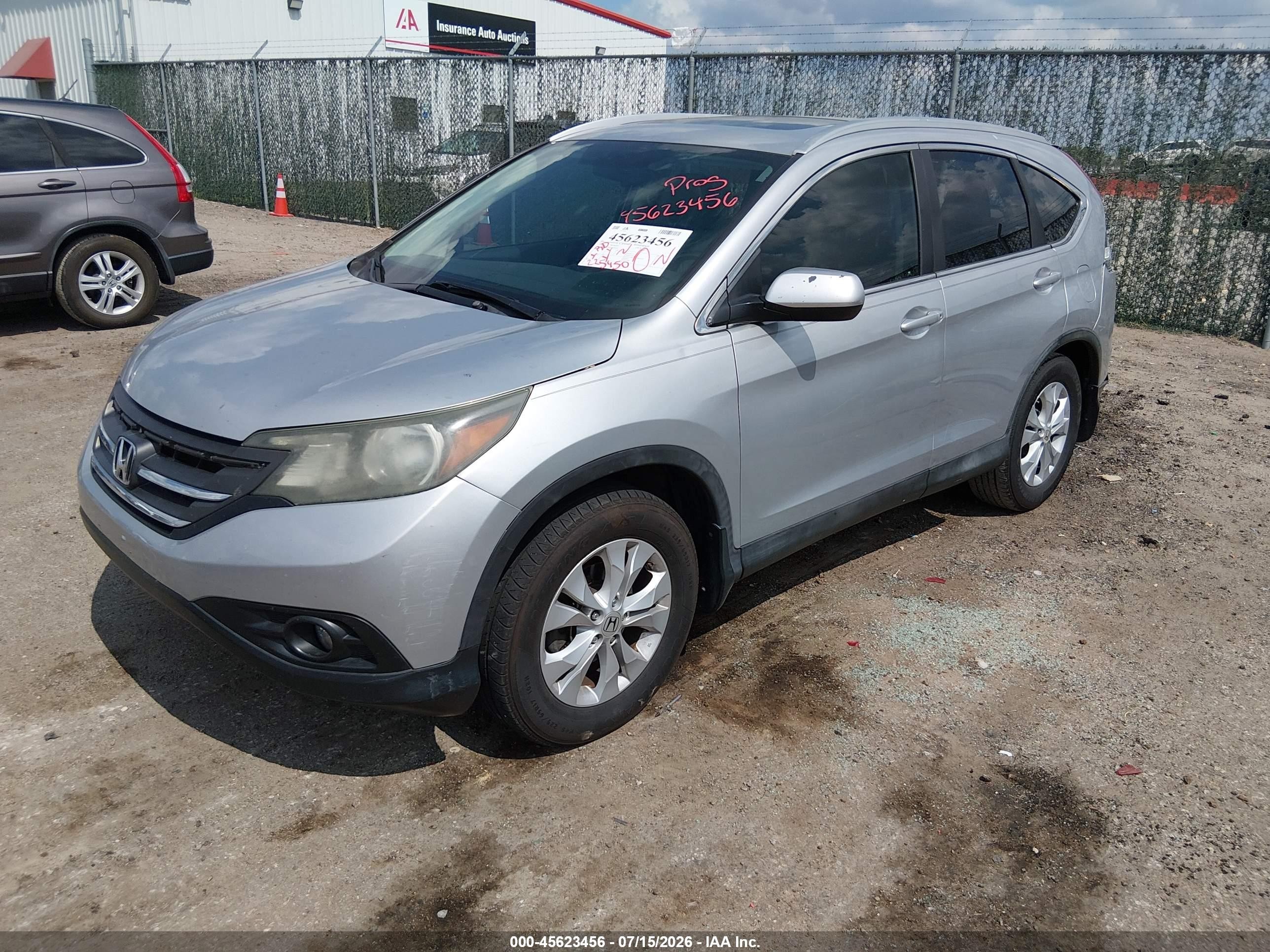 2013 Honda Cr-v Ex-l Silver vin: 5J6RM3H76DL028334