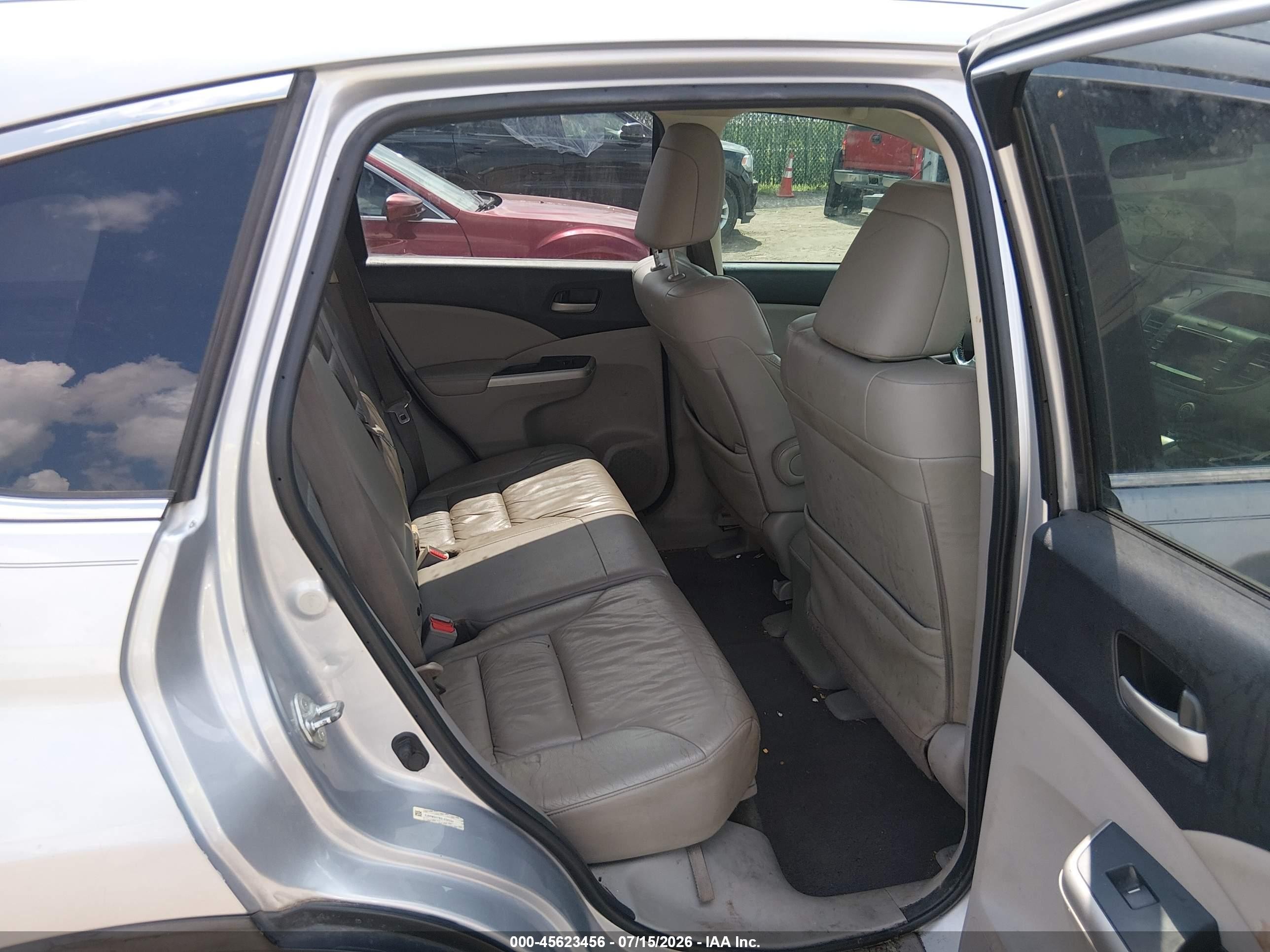 2013 Honda Cr-v Ex-l Silver vin: 5J6RM3H76DL028334
