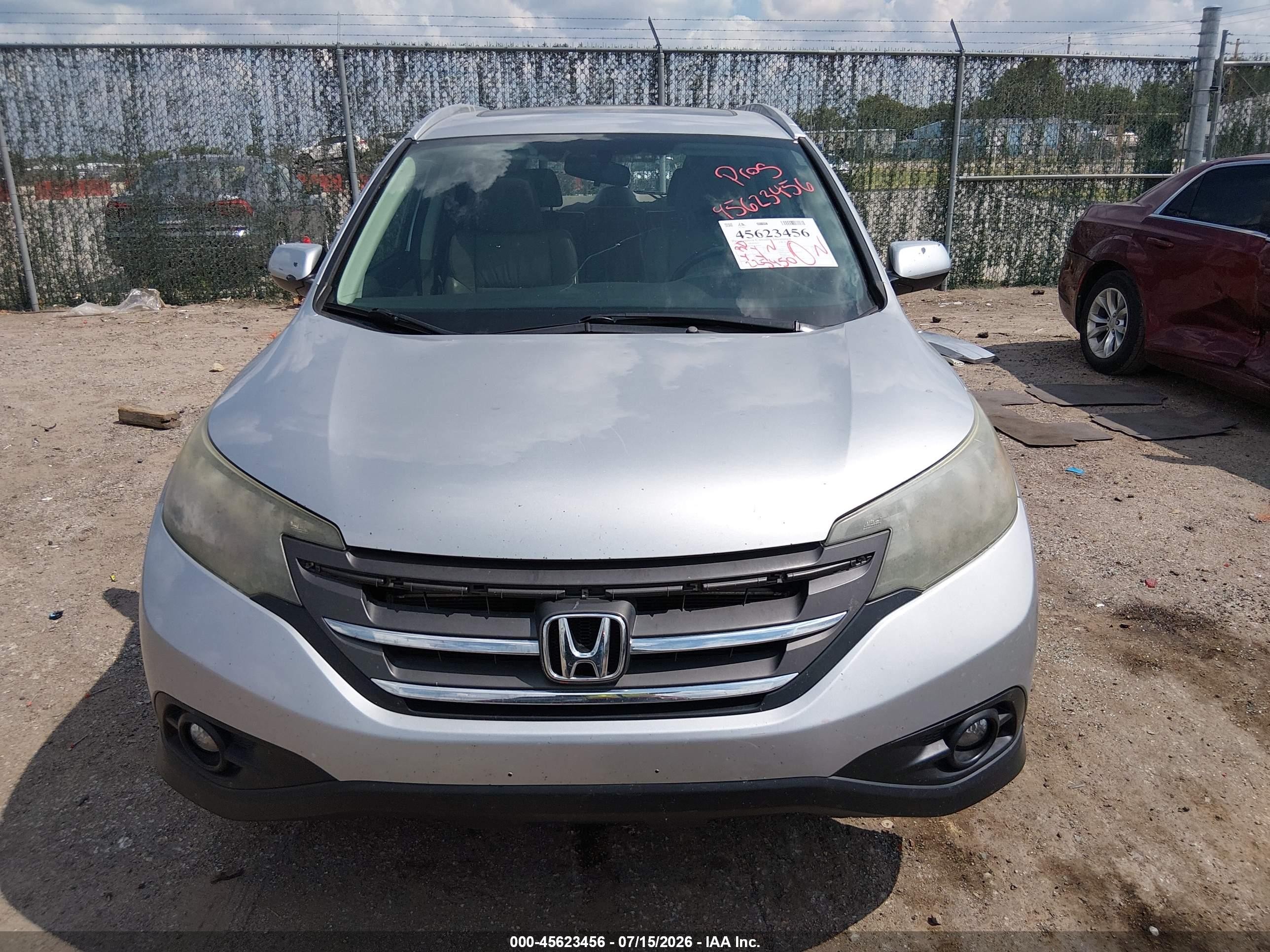 2013 Honda Cr-v Ex-l Silver vin: 5J6RM3H76DL028334