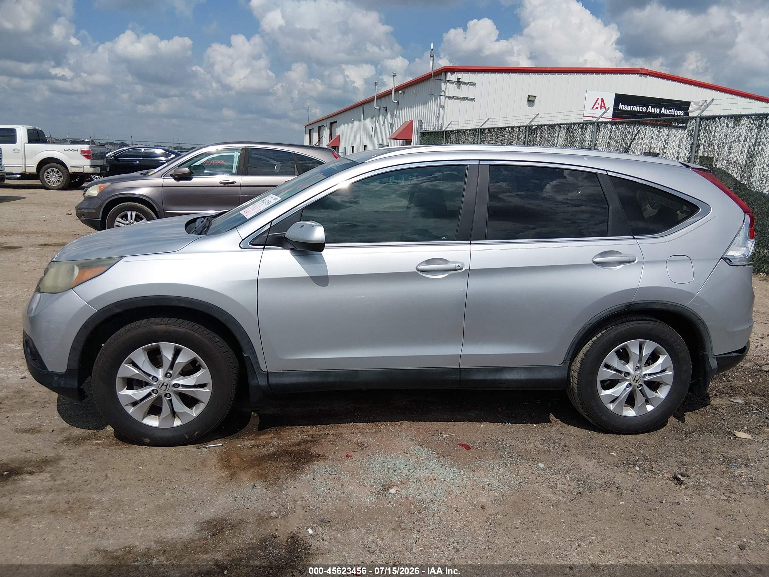 2013 Honda Cr-v Ex-l Silver vin: 5J6RM3H76DL028334