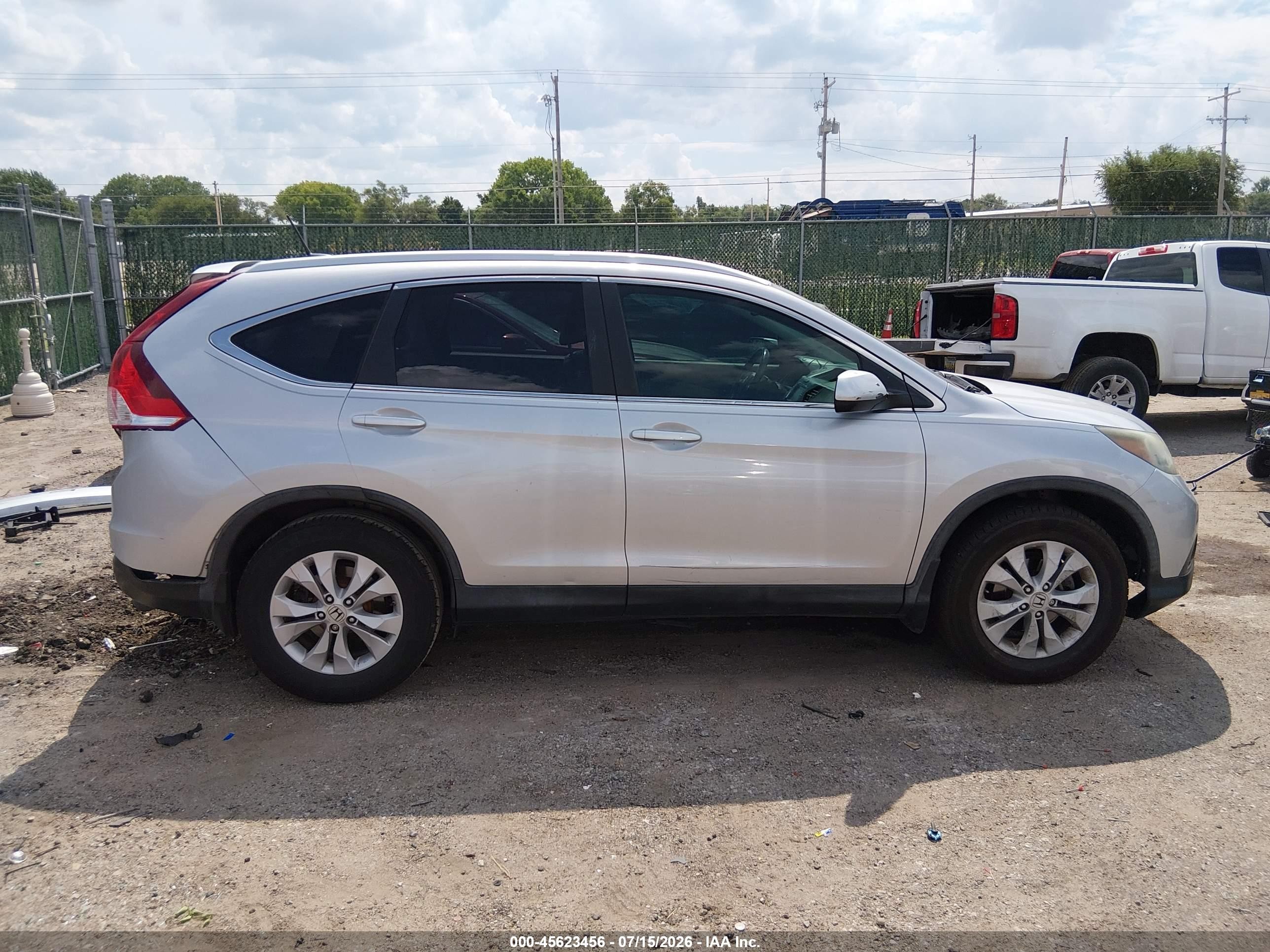 2013 Honda Cr-v Ex-l Silver vin: 5J6RM3H76DL028334