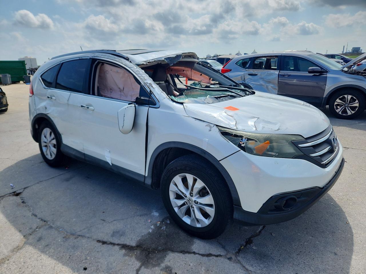 2013 Honda Cr-v Exl White vin: 5J6RM3H76DL044680