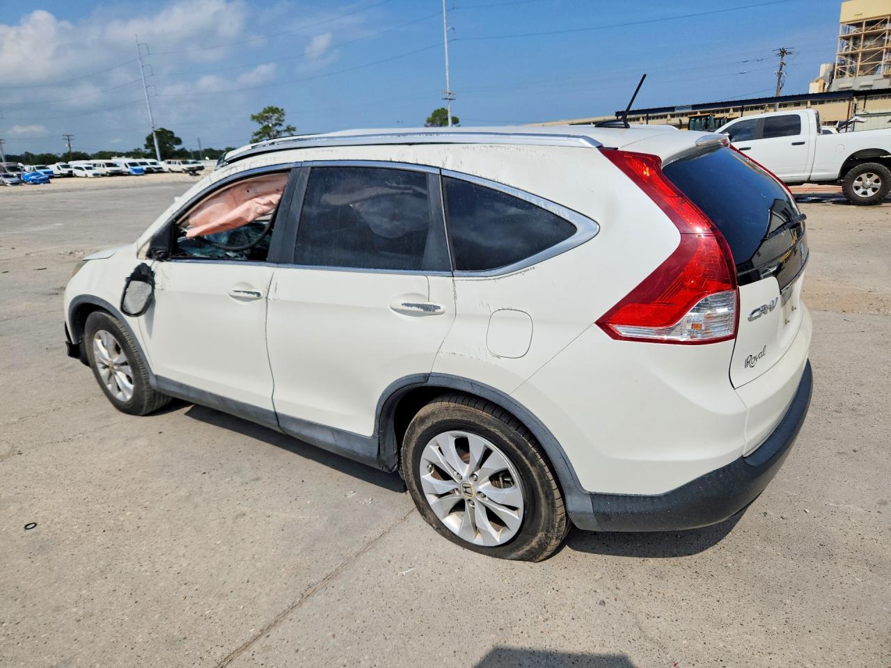 2013 Honda Cr-v Exl White vin: 5J6RM3H76DL044680
