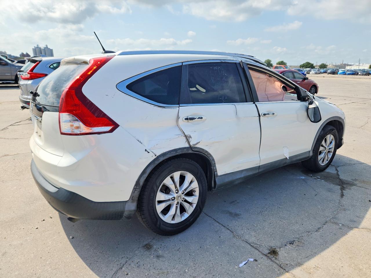2013 Honda Cr-v Exl White vin: 5J6RM3H76DL044680