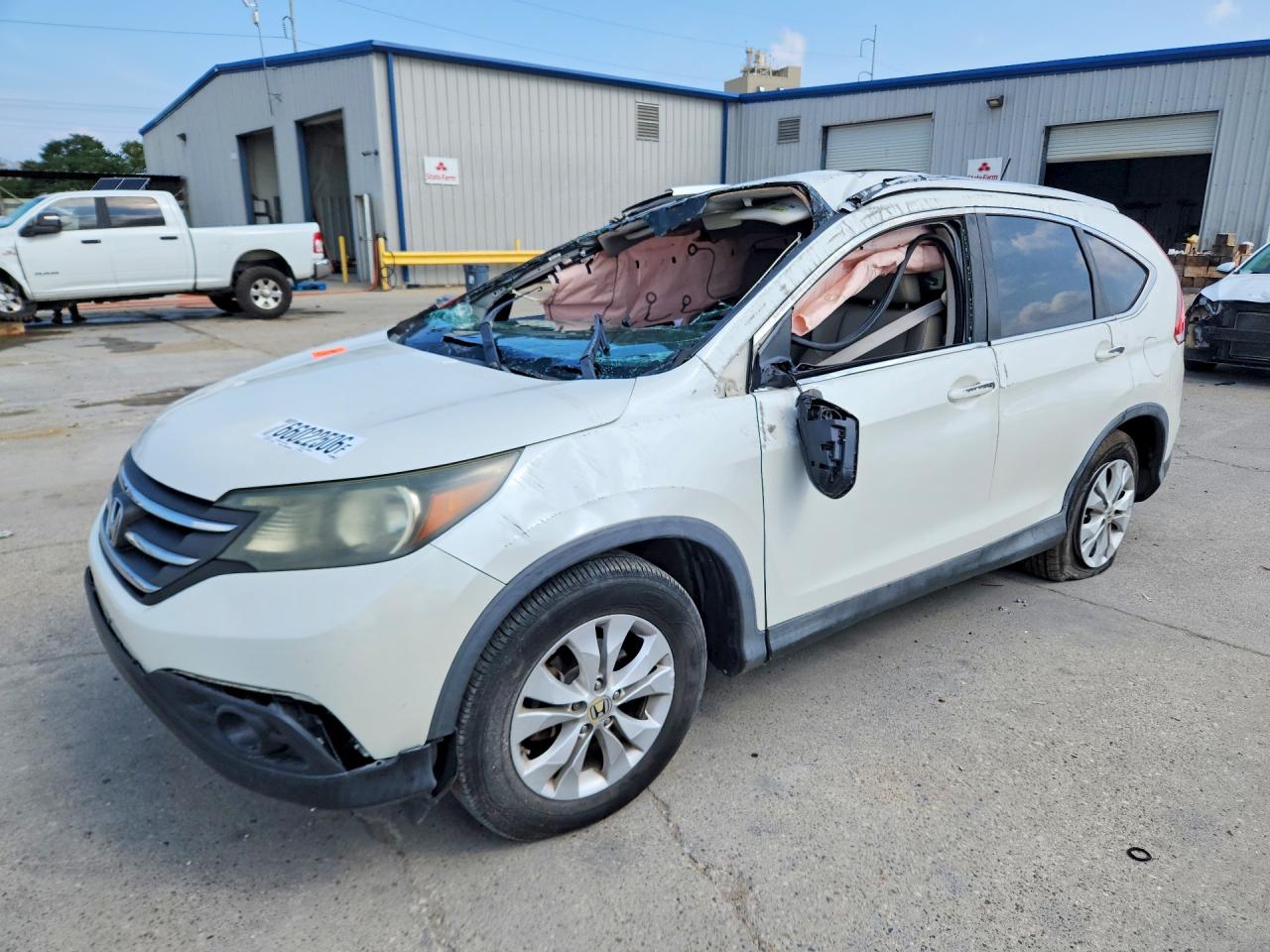 2013 Honda Cr-v Exl White vin: 5J6RM3H76DL044680