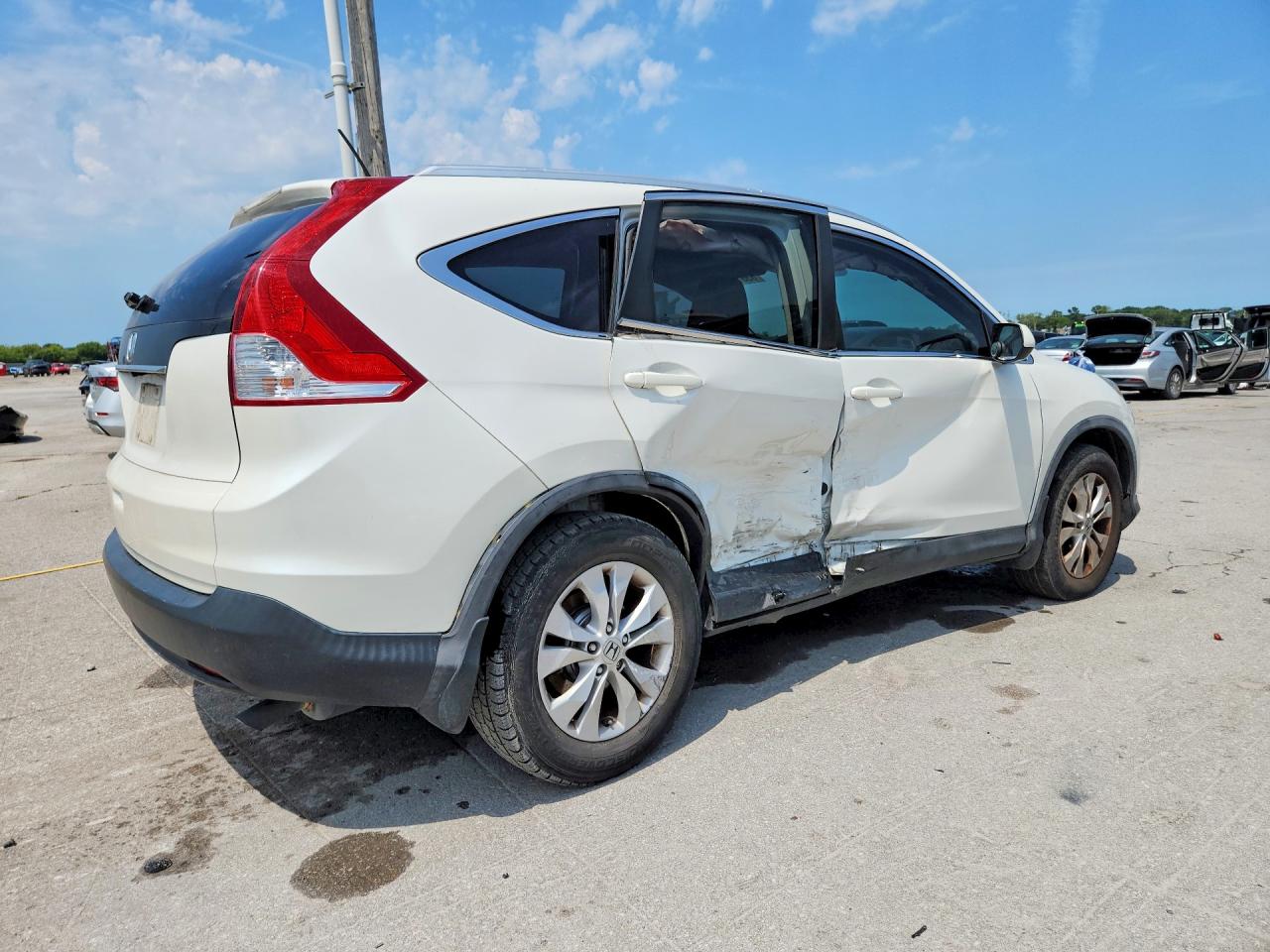 2013 Honda Cr-v Exl White vin: 5J6RM3H76DL048597