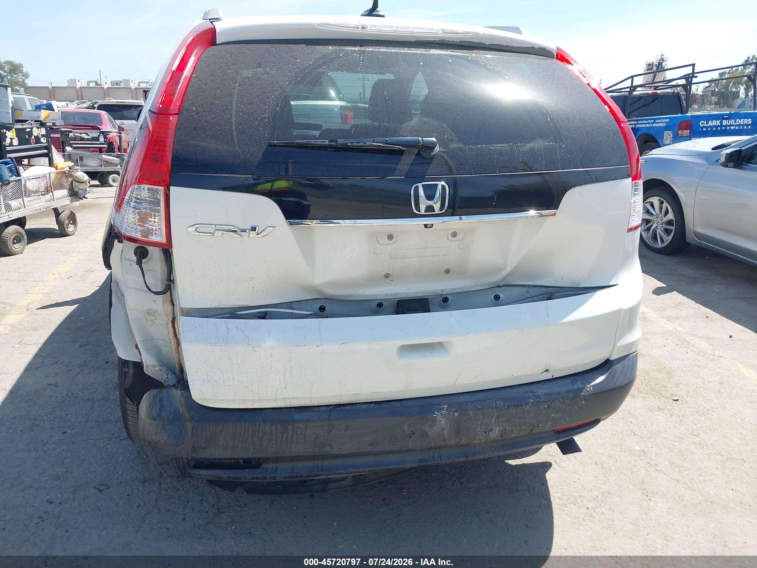 2014 Honda Cr-v Ex-l White vin: 5J6RM3H76EL016086