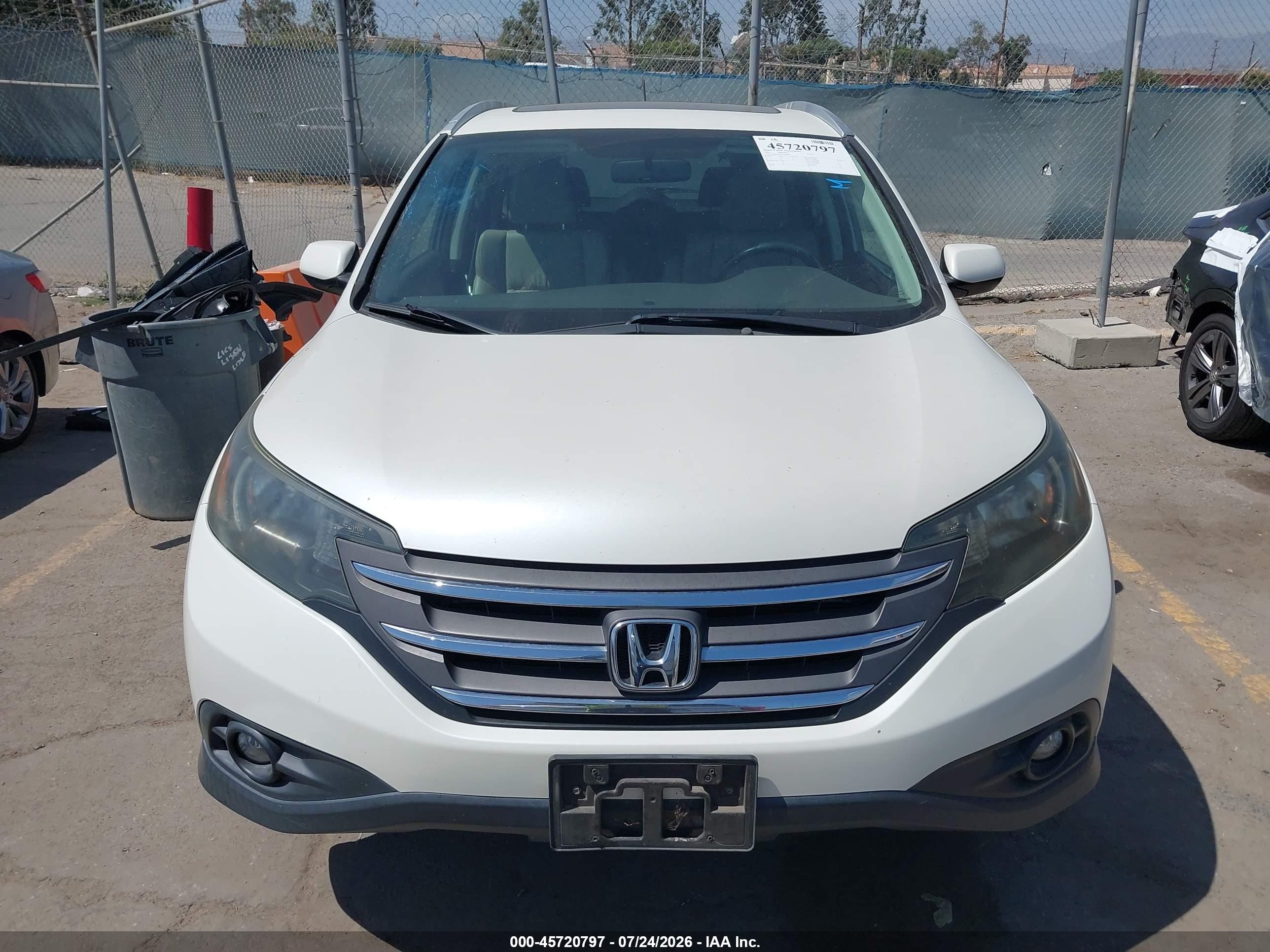 2014 Honda Cr-v Ex-l White vin: 5J6RM3H76EL016086
