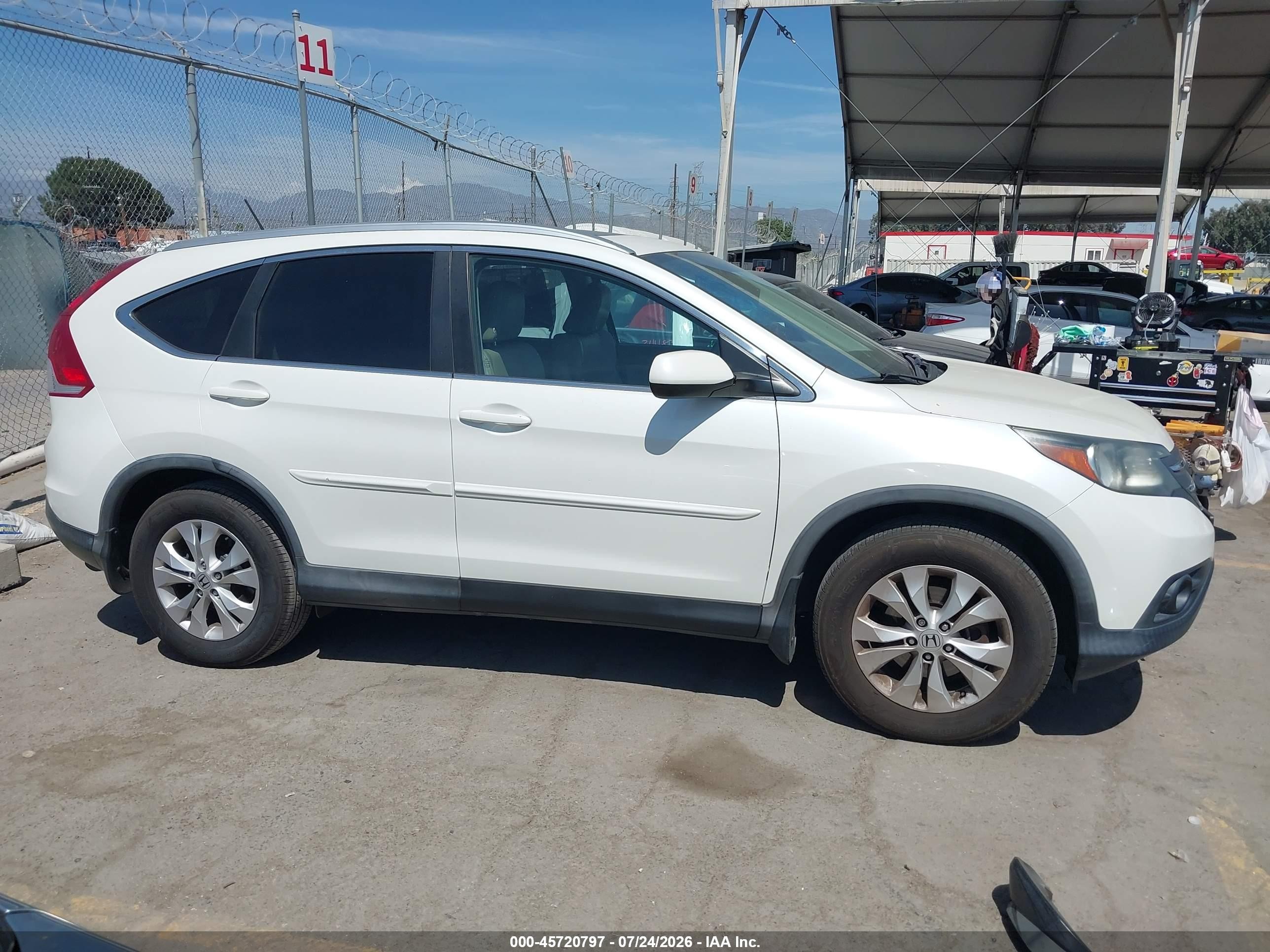 2014 Honda Cr-v Ex-l White vin: 5J6RM3H76EL016086