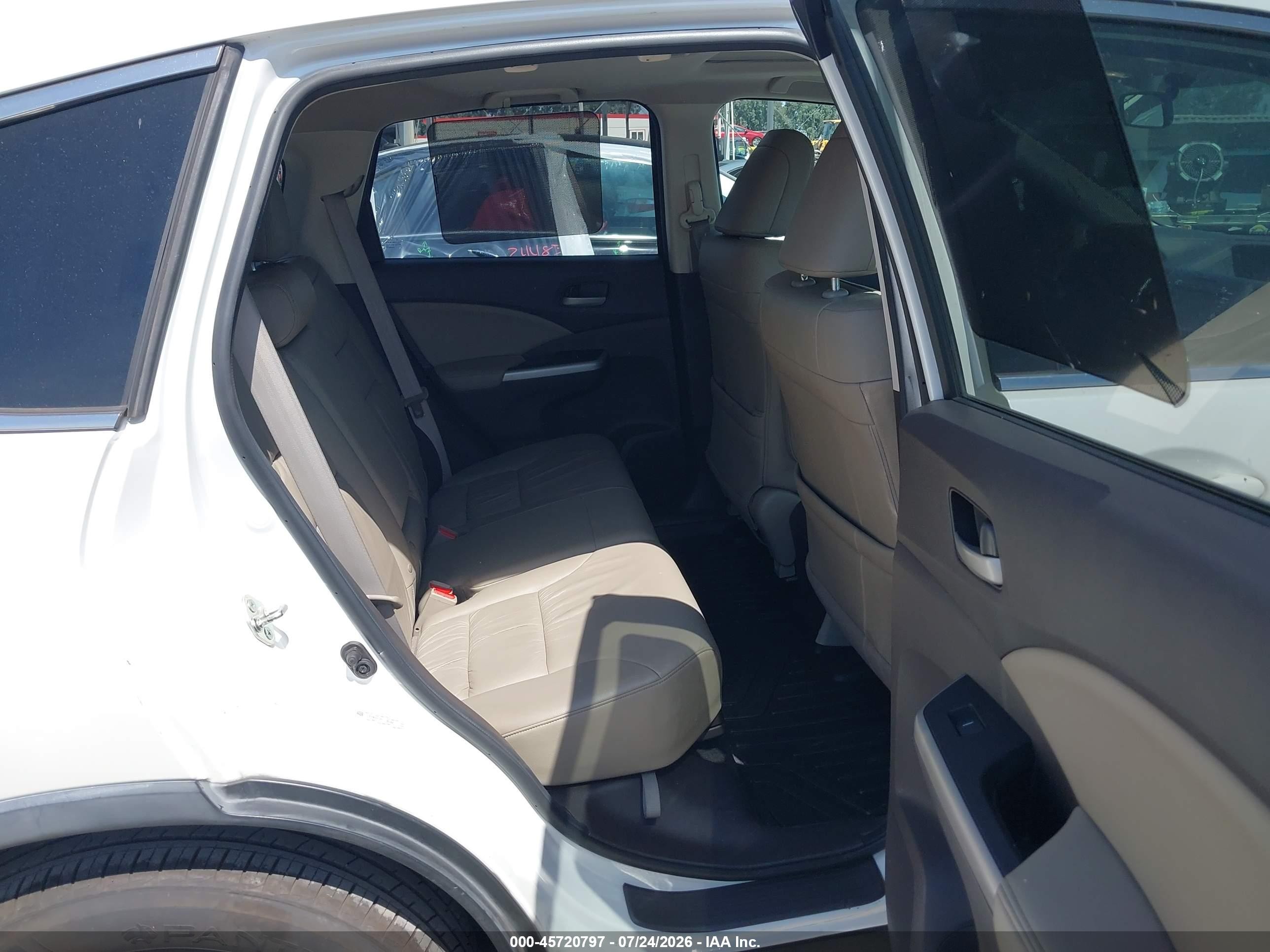 2014 Honda Cr-v Ex-l White vin: 5J6RM3H76EL016086