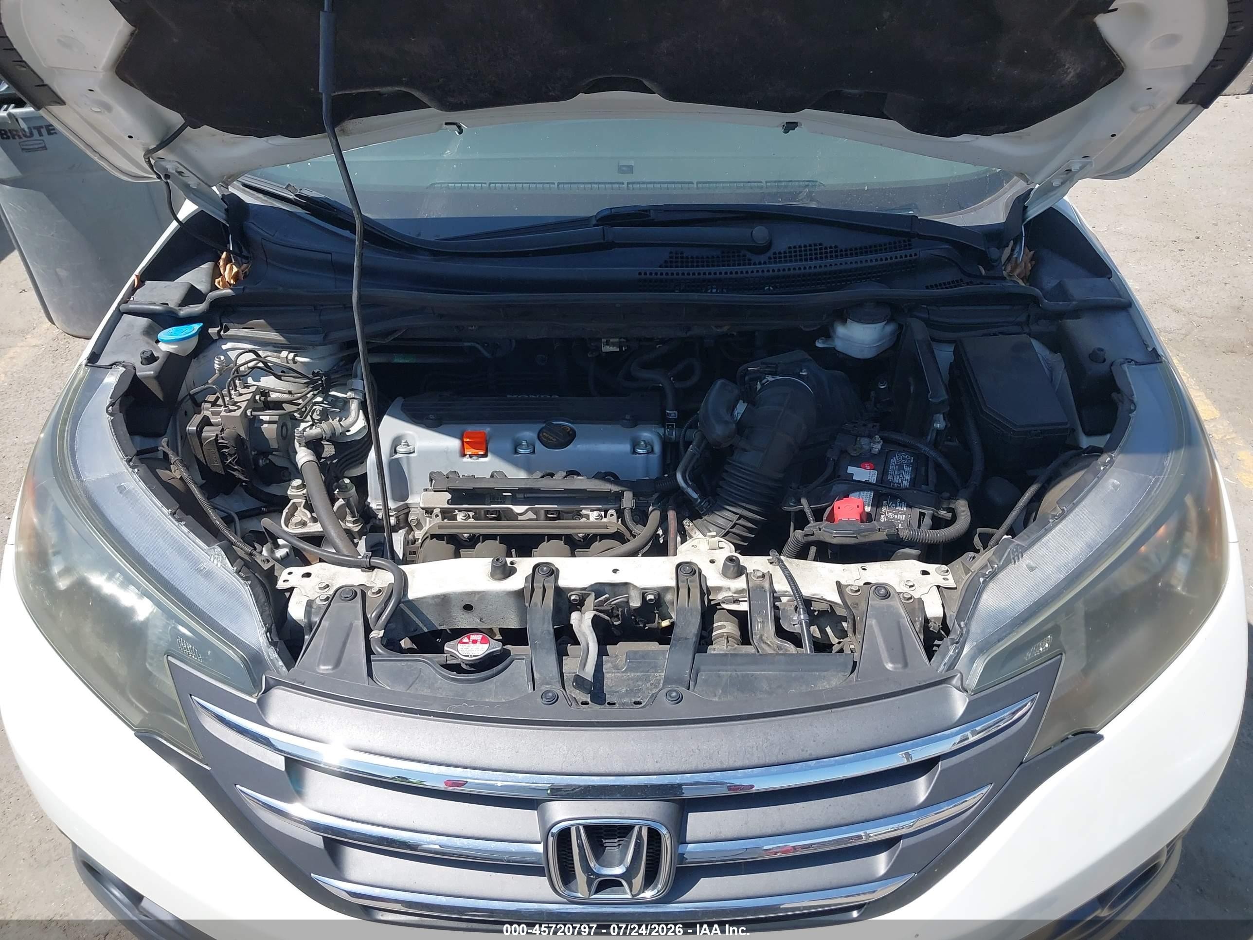 2014 Honda Cr-v Ex-l White vin: 5J6RM3H76EL016086
