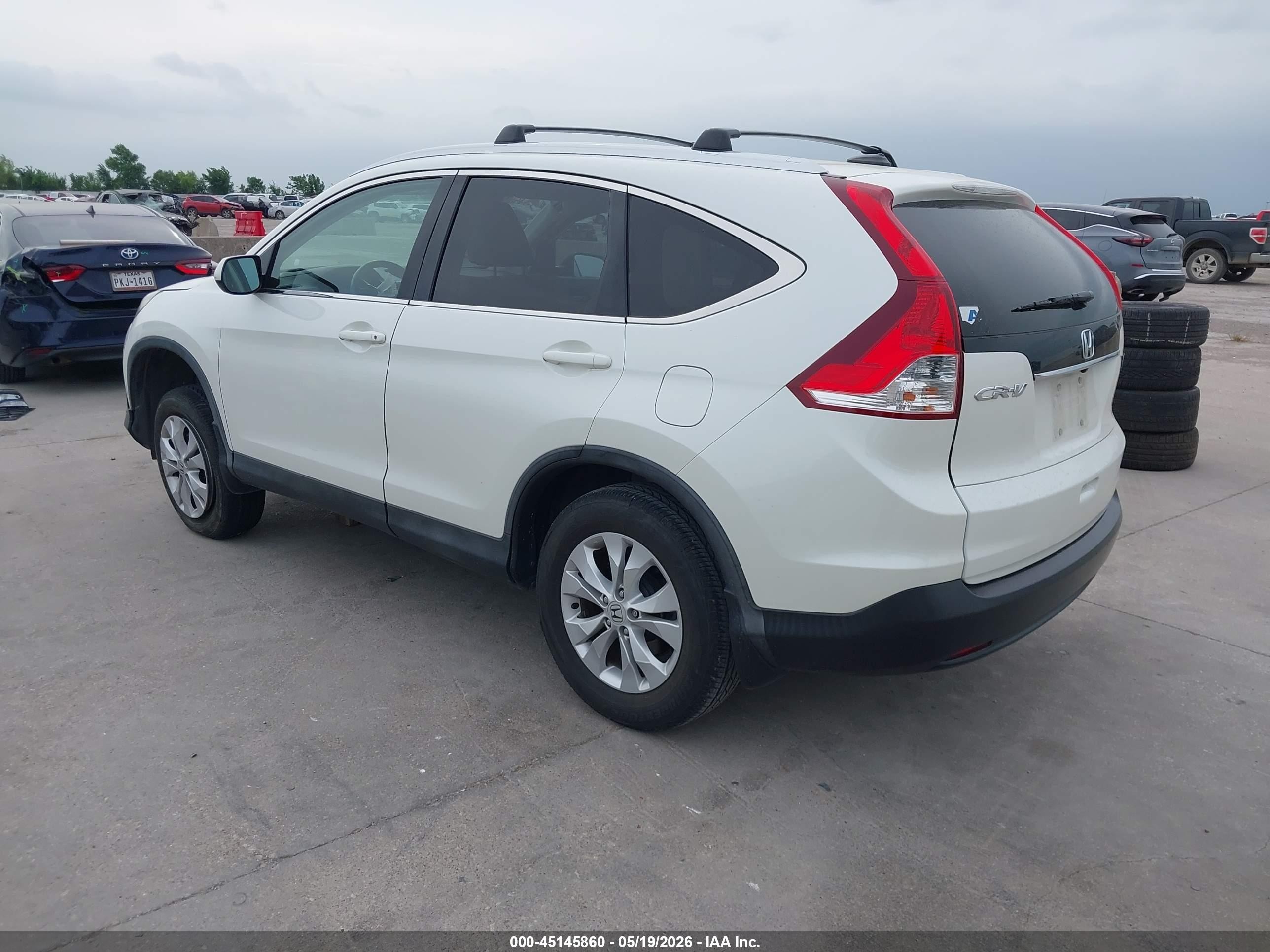 2014 Honda Cr-v Ex-l White vin: 5J6RM3H76EL016525