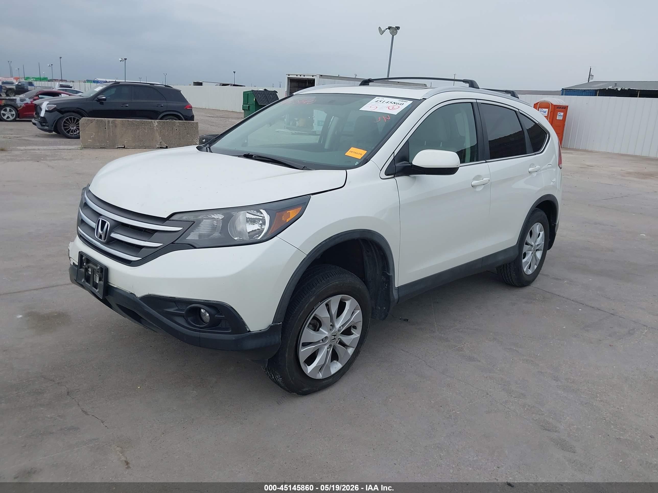 2014 Honda Cr-v Ex-l White vin: 5J6RM3H76EL016525