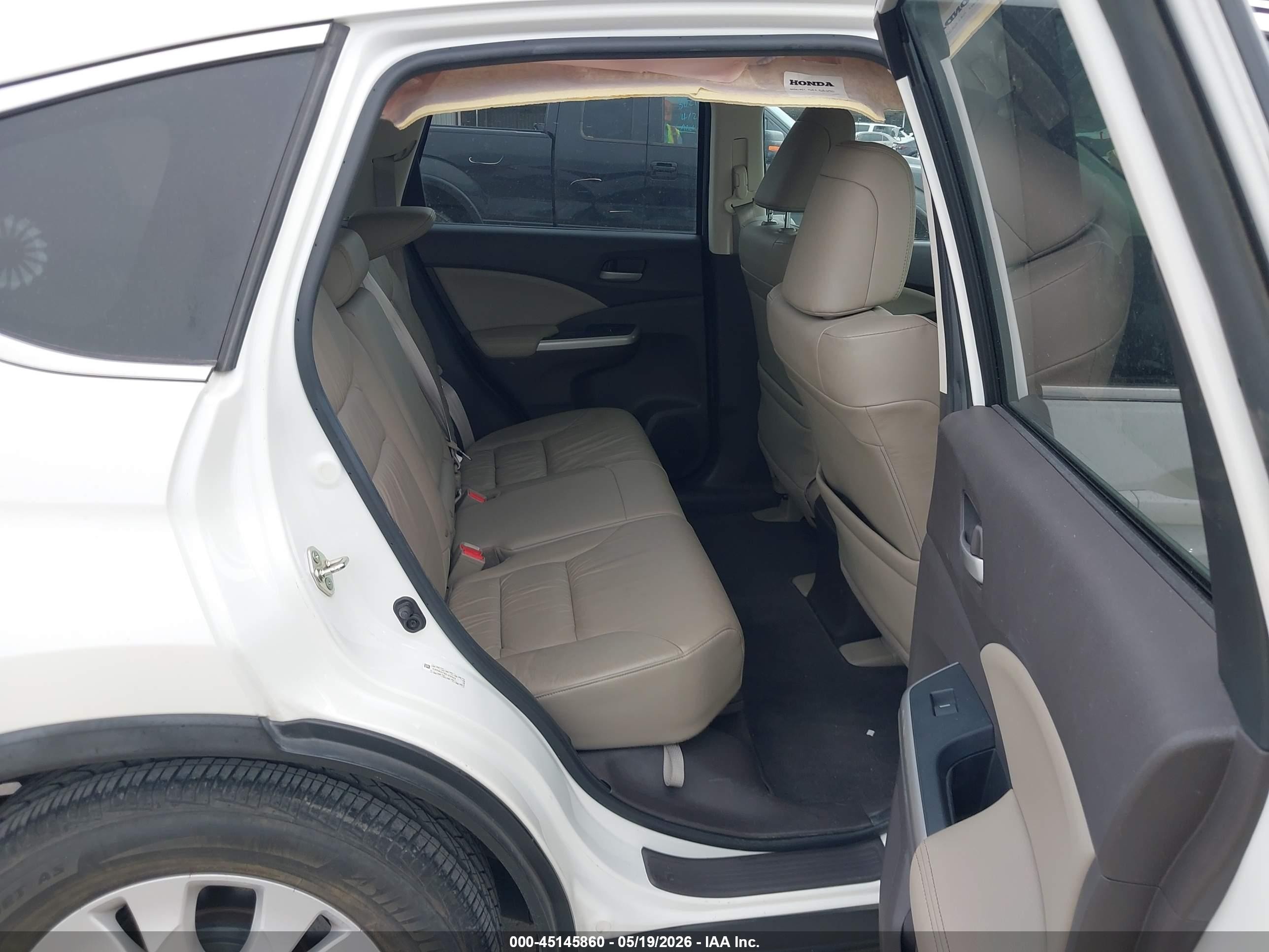2014 Honda Cr-v Ex-l White vin: 5J6RM3H76EL016525