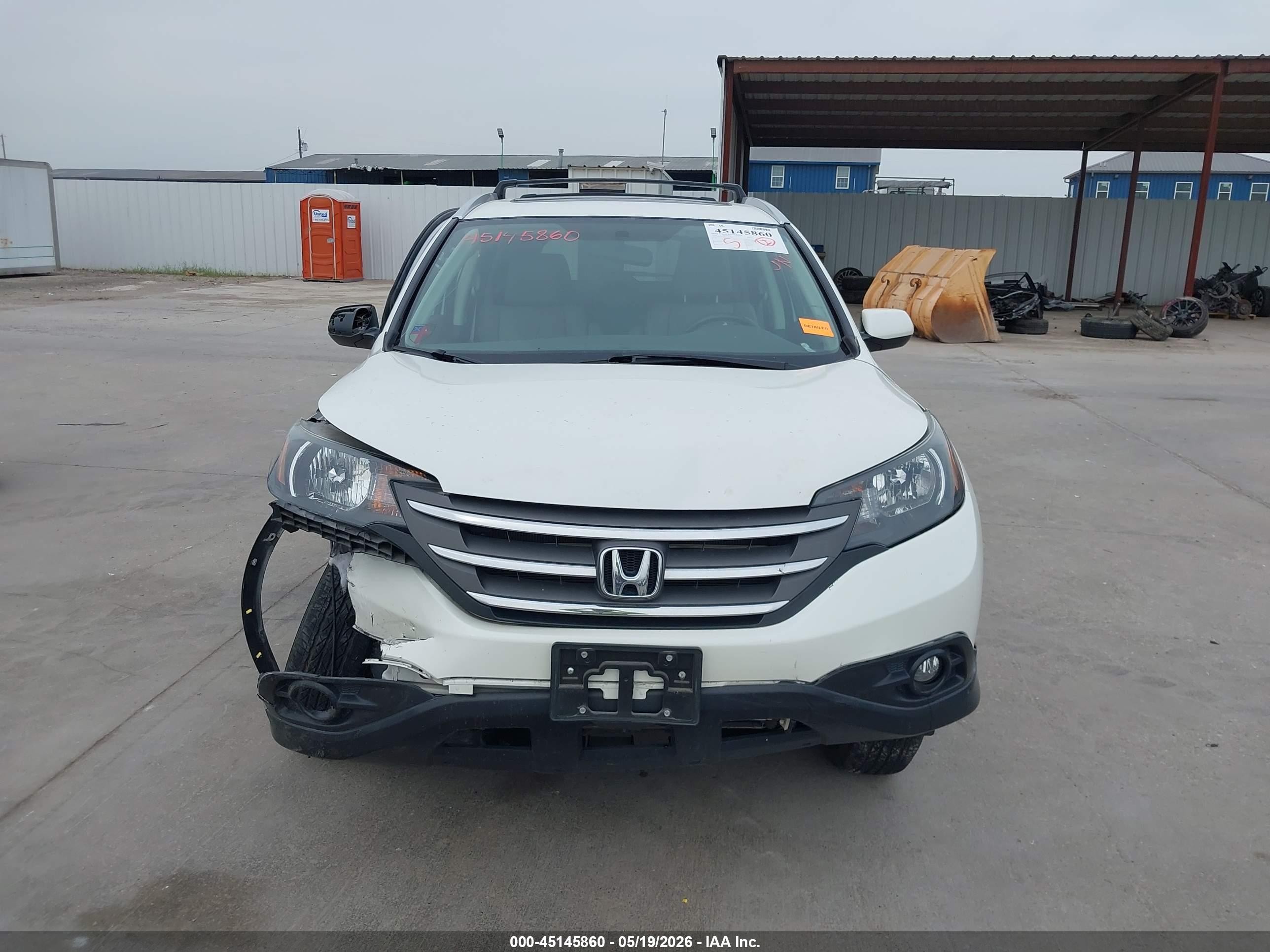 2014 Honda Cr-v Ex-l White vin: 5J6RM3H76EL016525