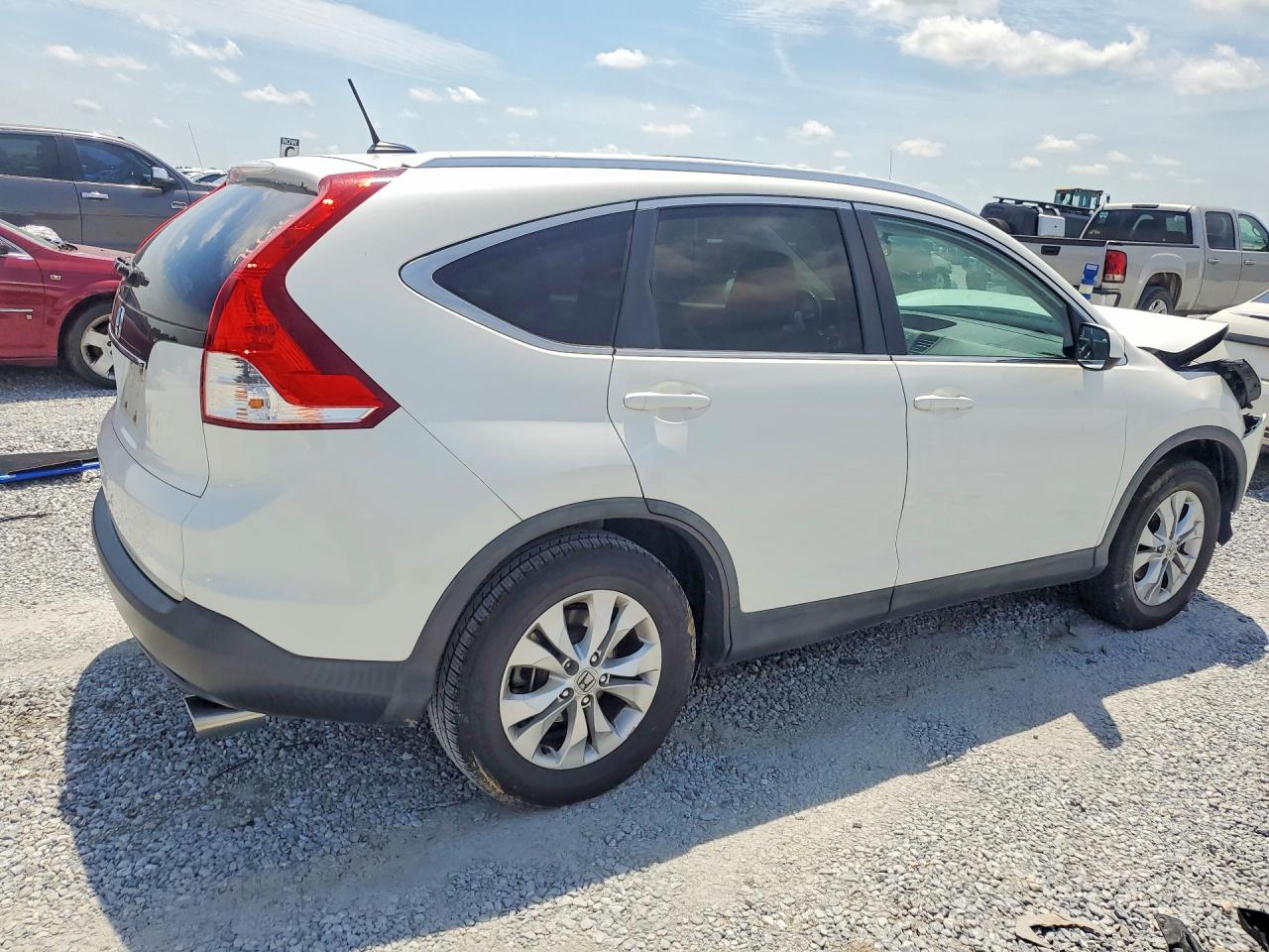 2014 Honda Cr-v Exl White vin: 5J6RM3H76EL031476