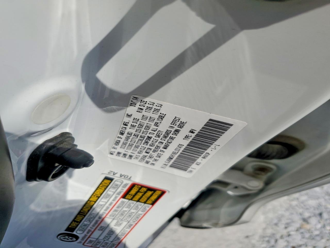 2014 Honda Cr-v Exl White vin: 5J6RM3H76EL031476
