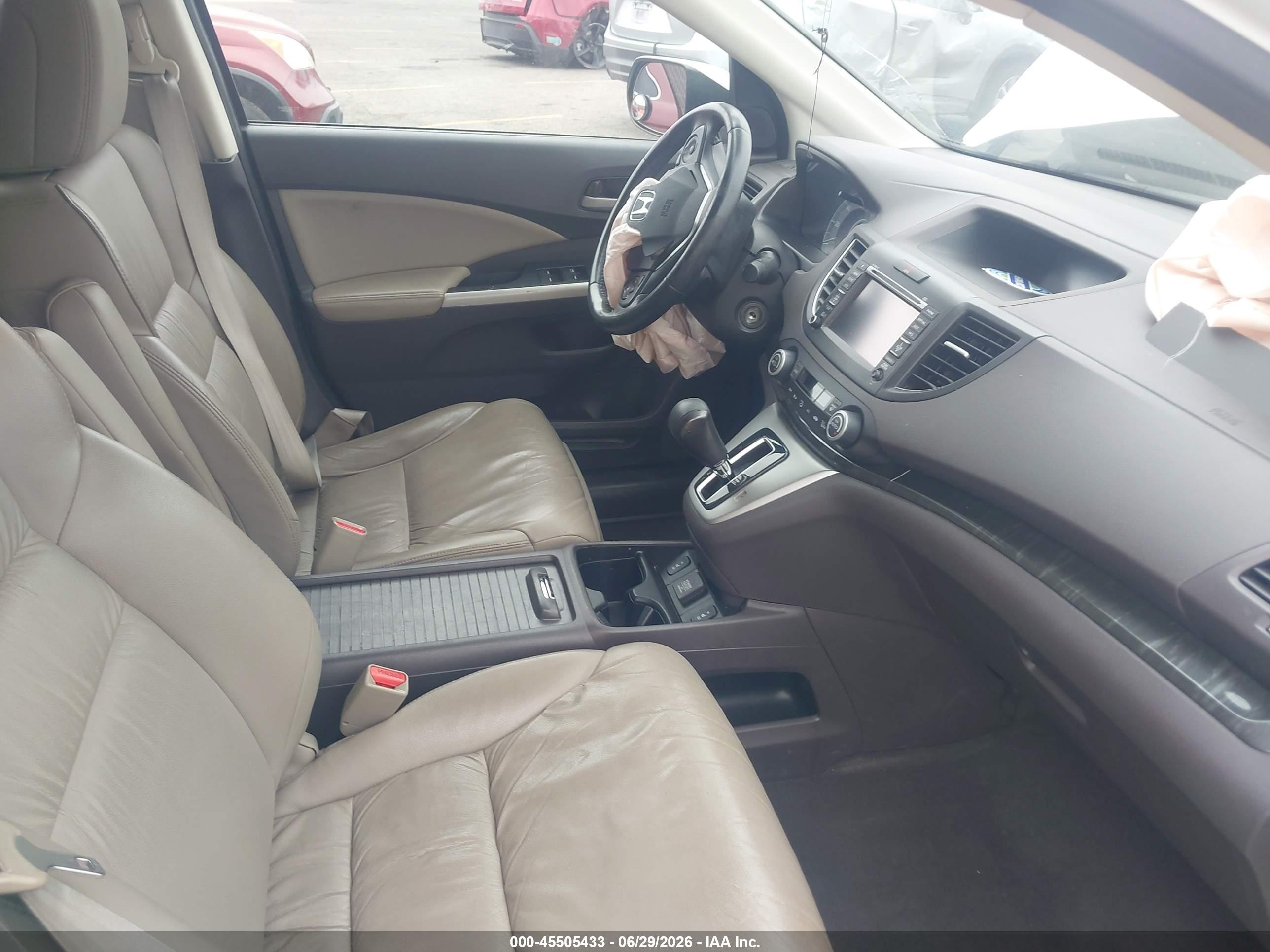 2014 Honda Cr-v Ex-l White vin: 5J6RM3H76EL036662