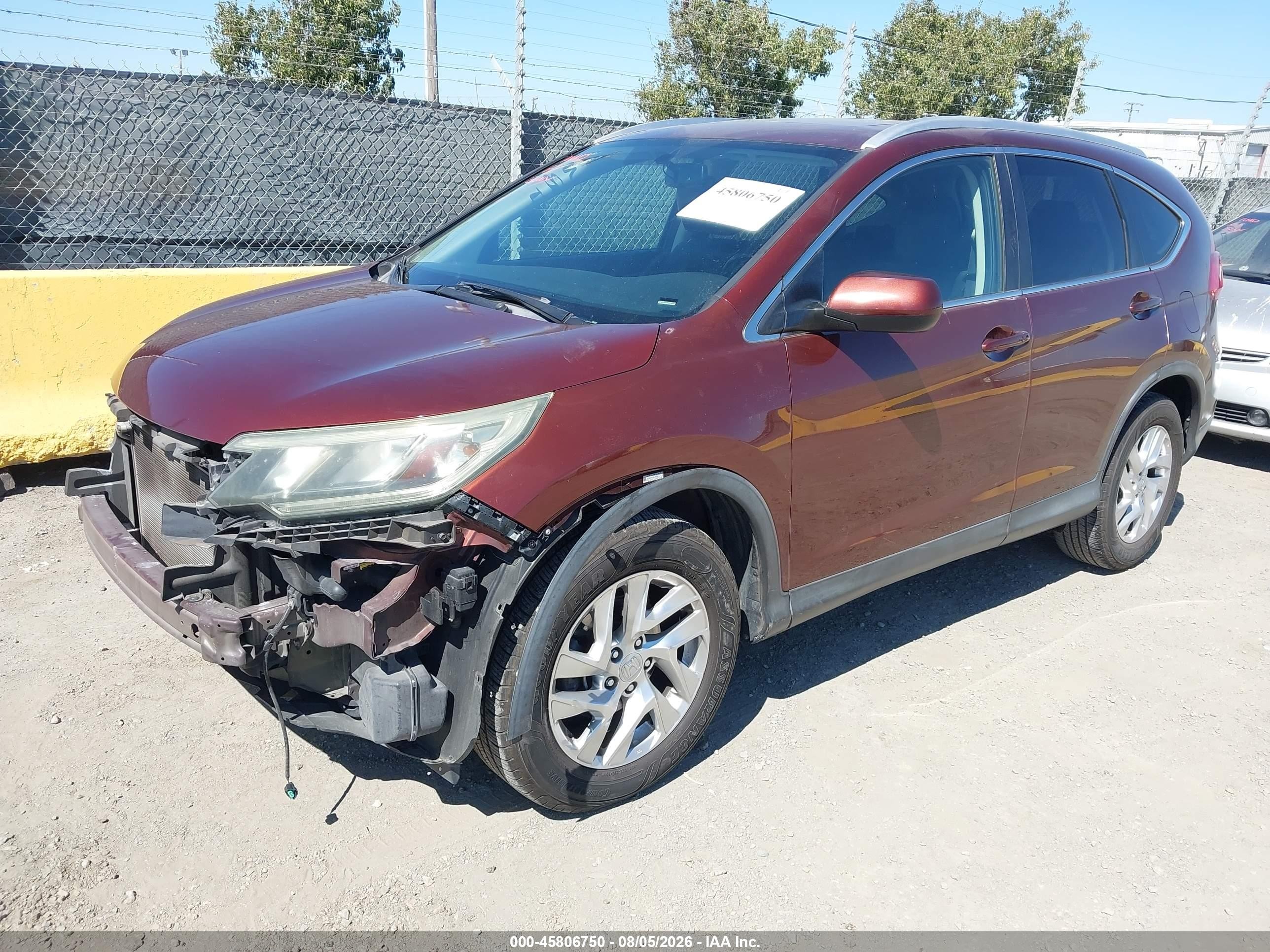 2015 Honda Cr-v Ex-l Brown vin: 5J6RM3H76FL001704