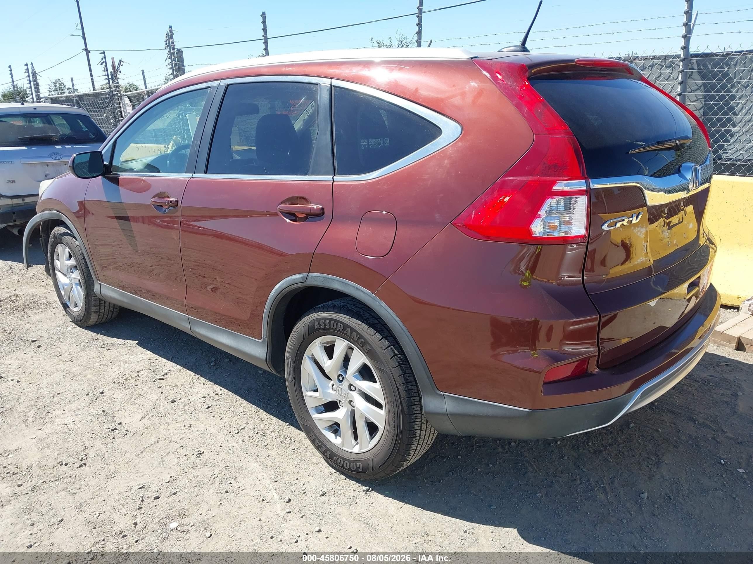 2015 Honda Cr-v Ex-l Brown vin: 5J6RM3H76FL001704