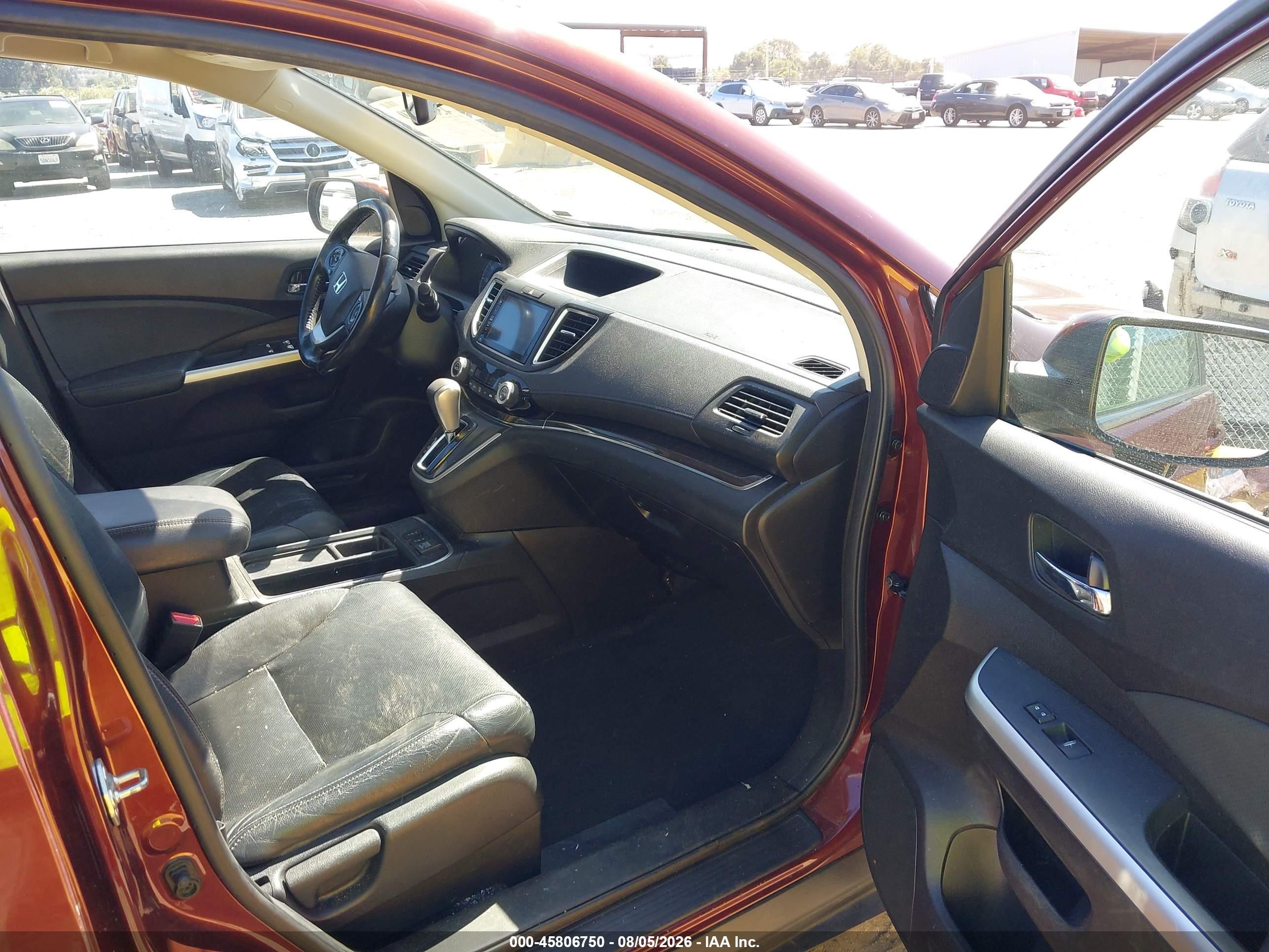 2015 Honda Cr-v Ex-l Brown vin: 5J6RM3H76FL001704