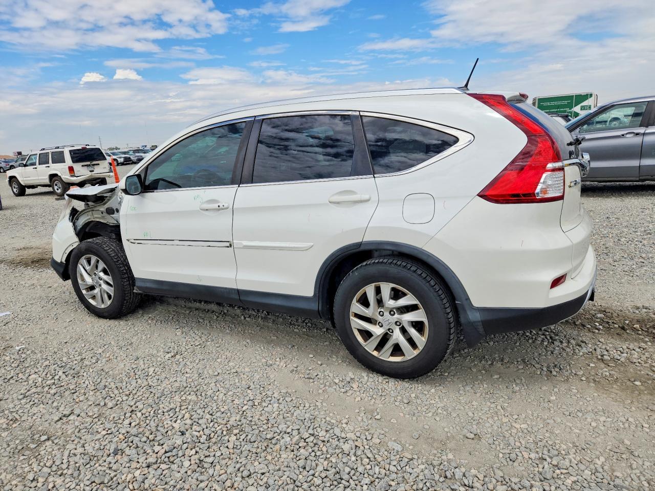 2015 Honda Cr-v Exl White vin: 5J6RM3H76FL022567