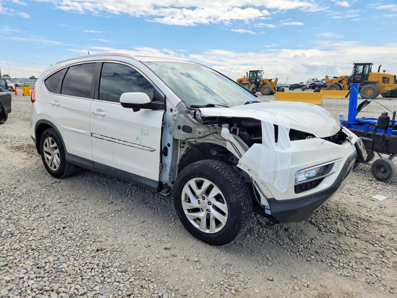 2015 Honda Cr-v Exl White vin: 5J6RM3H76FL022567