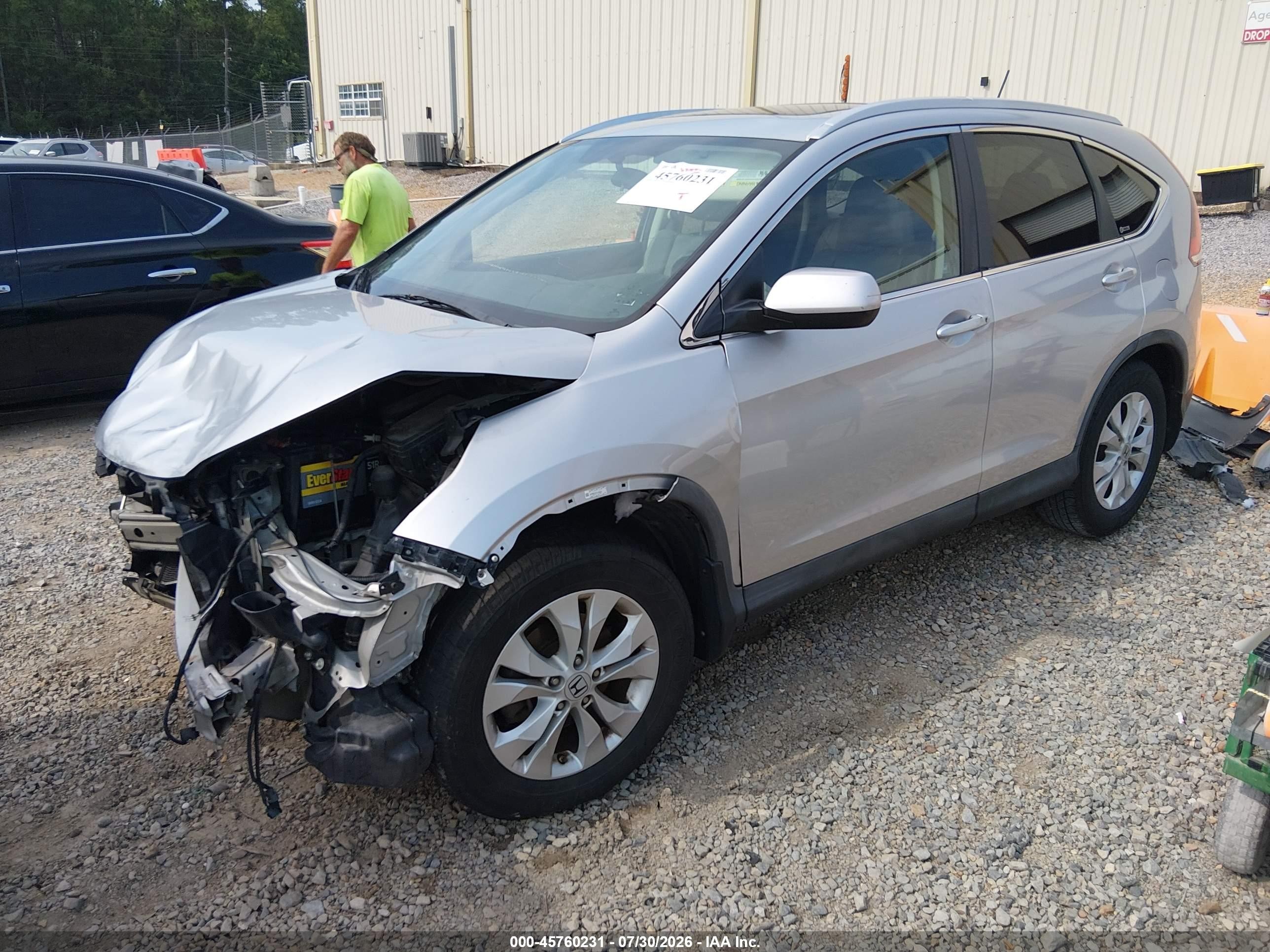 2012 Honda Cr-v Ex-l Серый vin: 5J6RM3H77CL028213