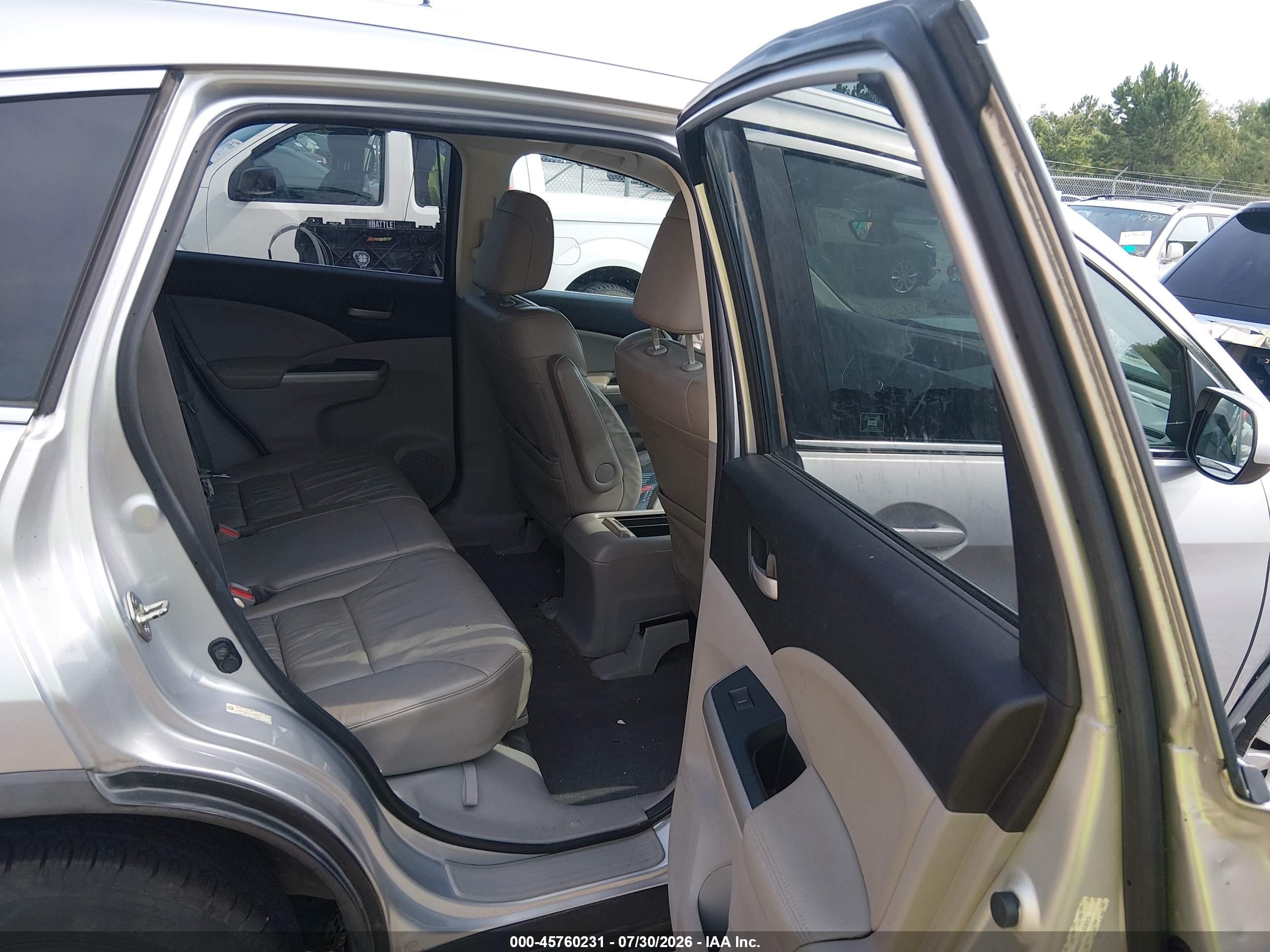 2012 Honda Cr-v Ex-l Серый vin: 5J6RM3H77CL028213
