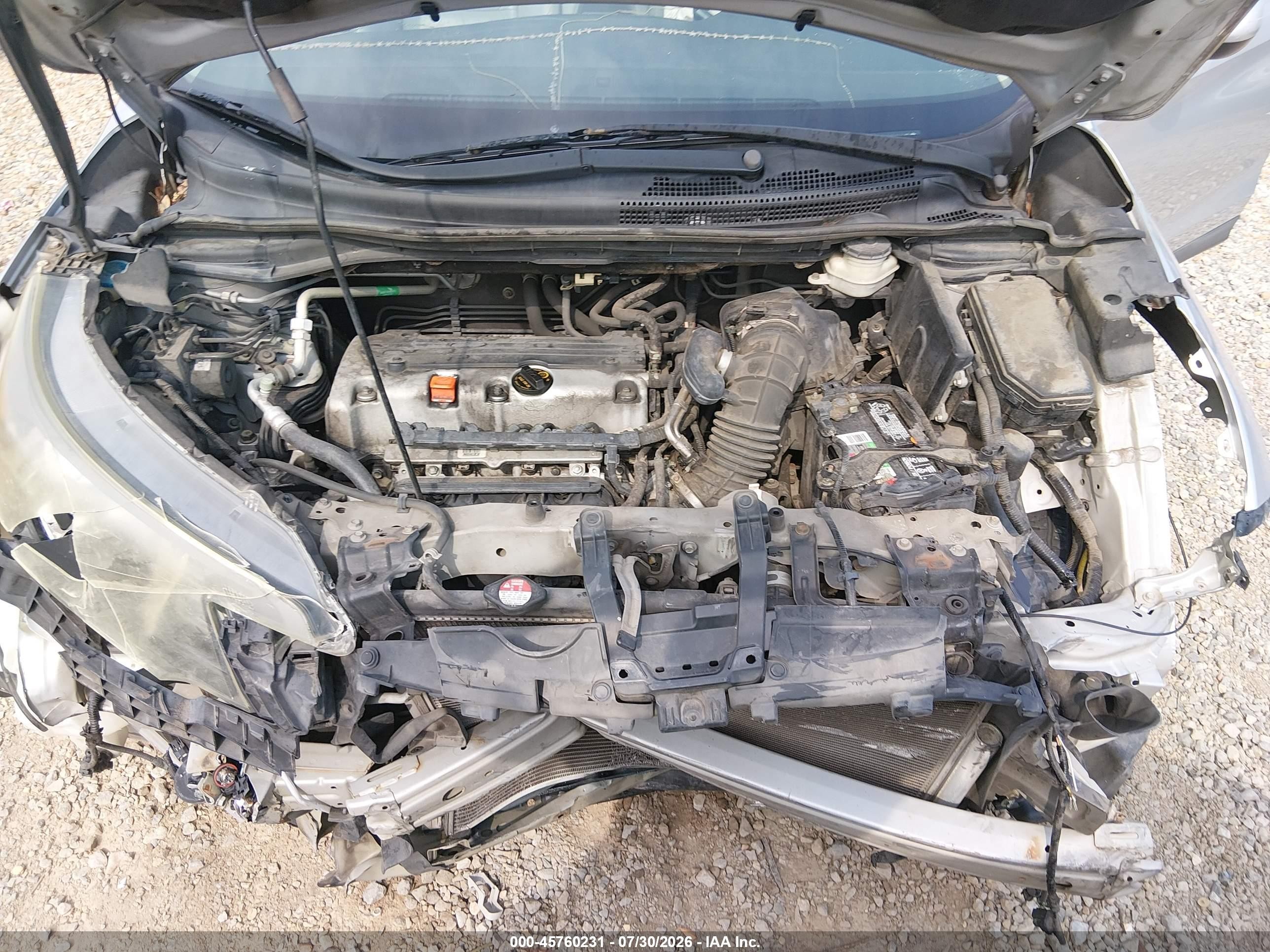2012 Honda Cr-v Ex-l Серый vin: 5J6RM3H77CL028213