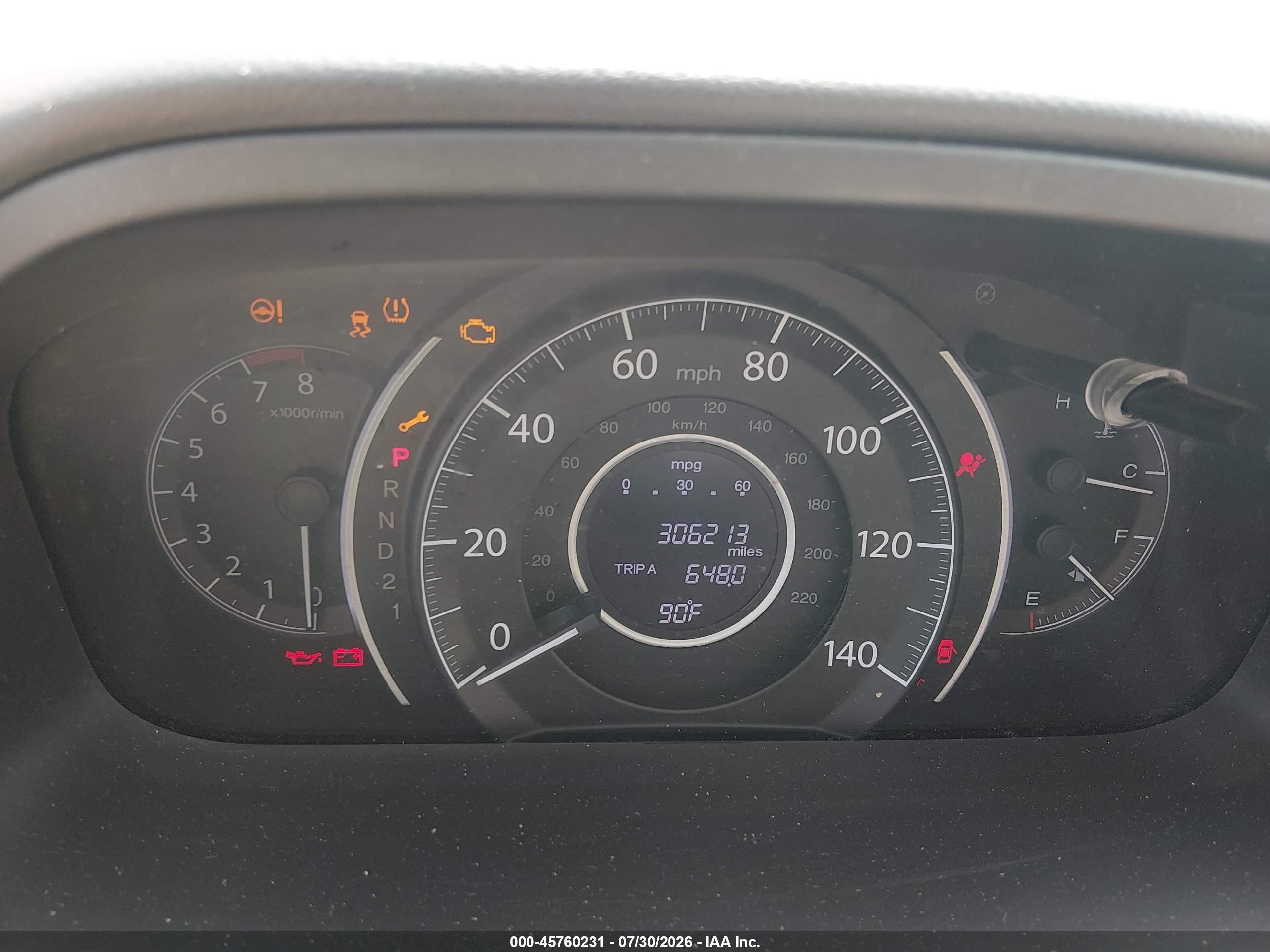 2012 Honda Cr-v Ex-l Серый vin: 5J6RM3H77CL028213